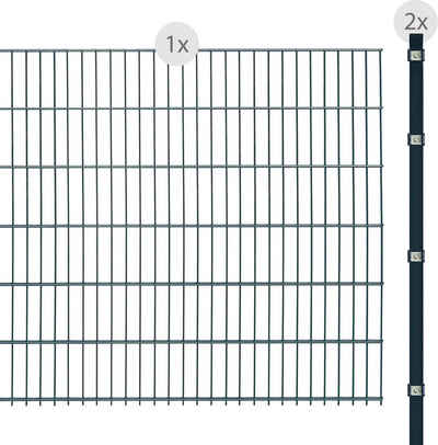Arvotec Doppelstabmattenzaun EXCLUSIVE 123 zum Einbetonieren, (Set), Zaunhöhe 123 cm, Zaunlänge 2 - 60 m