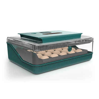HIYORI Reptilieninkubator Brutautomat Vollautomatisch für 25 Eier - Inkubator mit LED-Anzeige, Temperaturkontrolle ideal für Geflügeleier Brutkasten Hühner