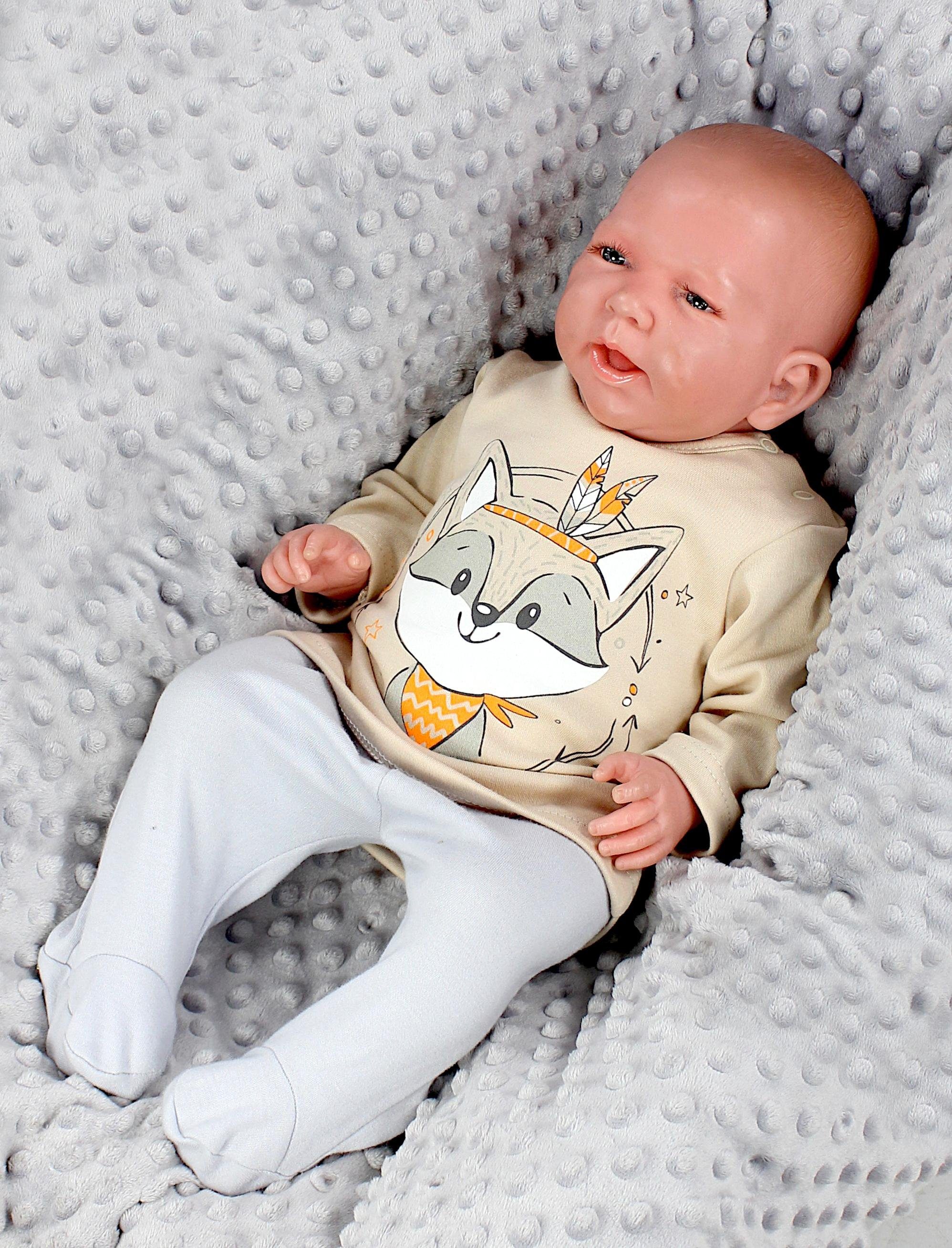 TupTam Rundhalsshirt TupTam Unisex Baby Langarmshirt mit Spruch Aufdruck 3er Set