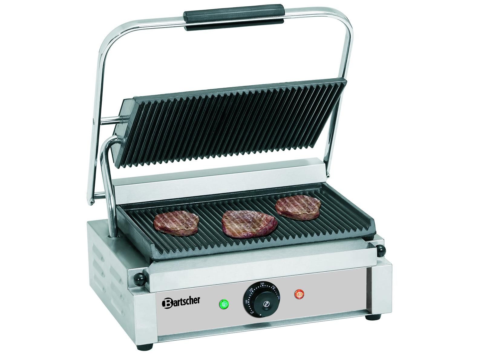 Bartscher Kontaktgrill Kontaktgrill "Panini" 1R, Grillfläche gerillt, A150674