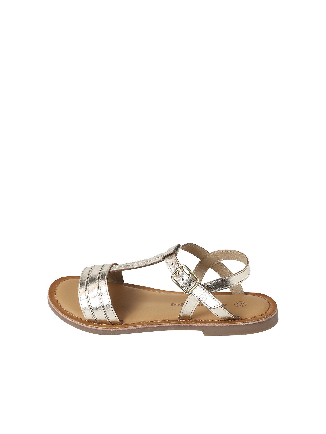 vertbaudet Mädchen Ledersandalen mit Schnalle Sandale