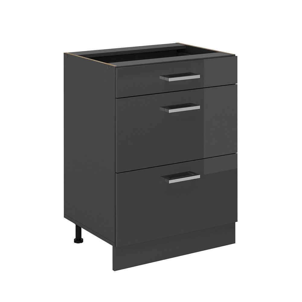 Vicco Unterschrank R-Line, Anthrazit Hochglanz/Anthrazit, 60 günstig online kaufen