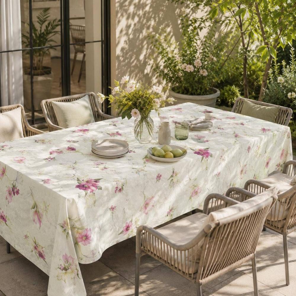 sander table + home Tischdecke Tischdecke Sueva in Fuchsia 150 x 250 cm