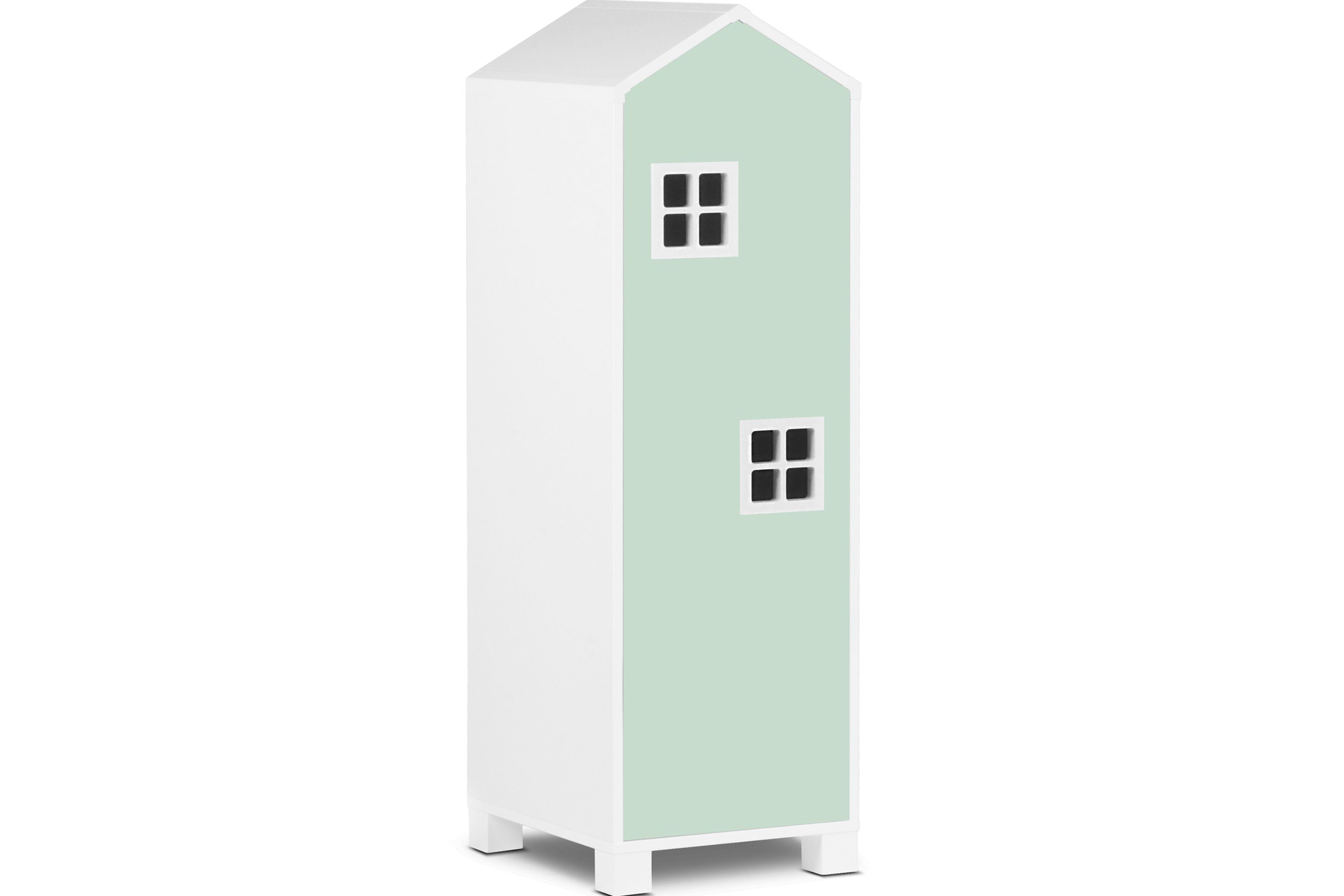 KONSIMO® Kinderkleiderschrank MIRUM Spielzeugschrank Drehtürenschrank Hausf günstig online kaufen