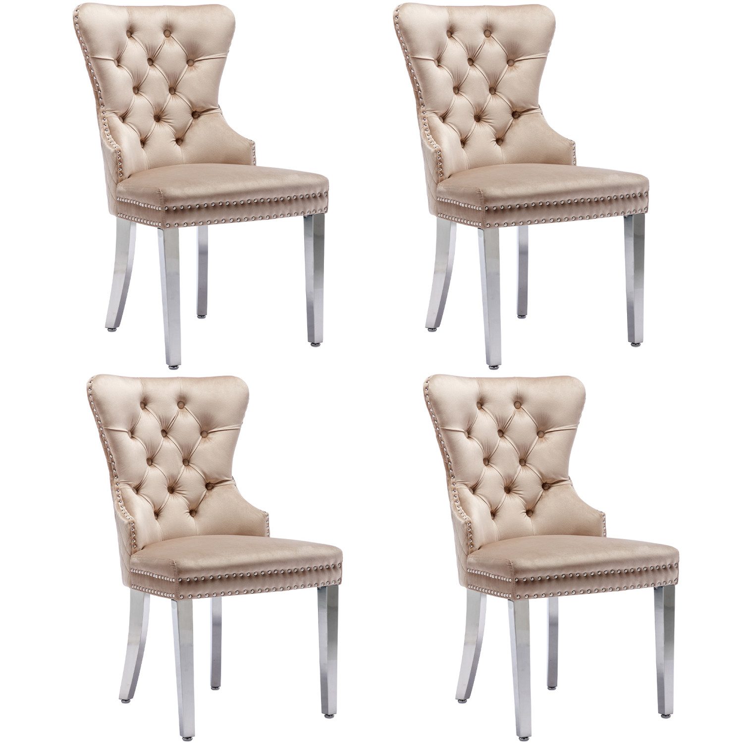 Flieks Esszimmerstuhl (4 St), 4er Set Polsterstuhl Wohnzimmerstuhl Küchenst günstig online kaufen