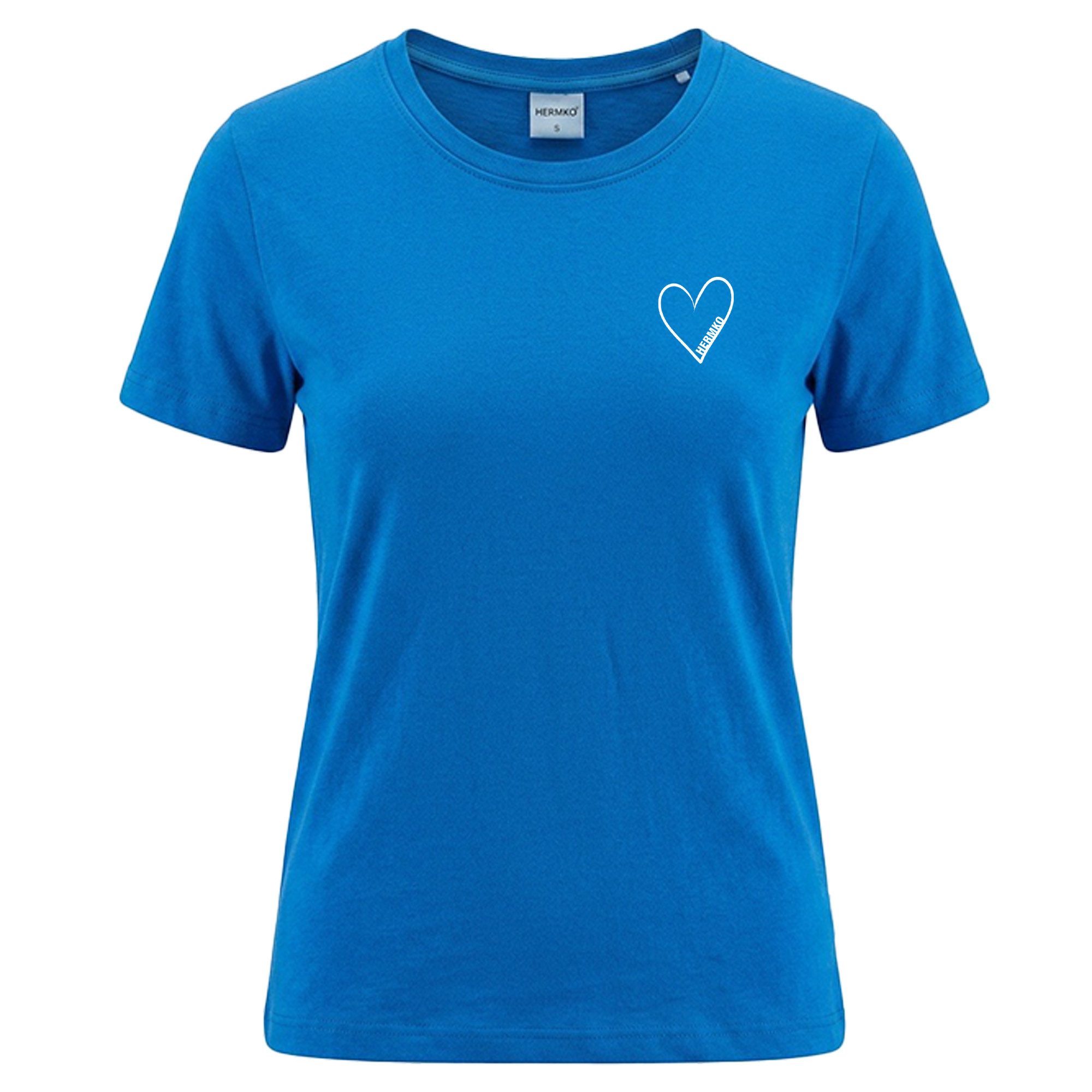 HERMKO Kurzarmshirt 701180055 T-Shirt 100% Bio-Baumwolle mit Druckmotiv hergestellt in EU