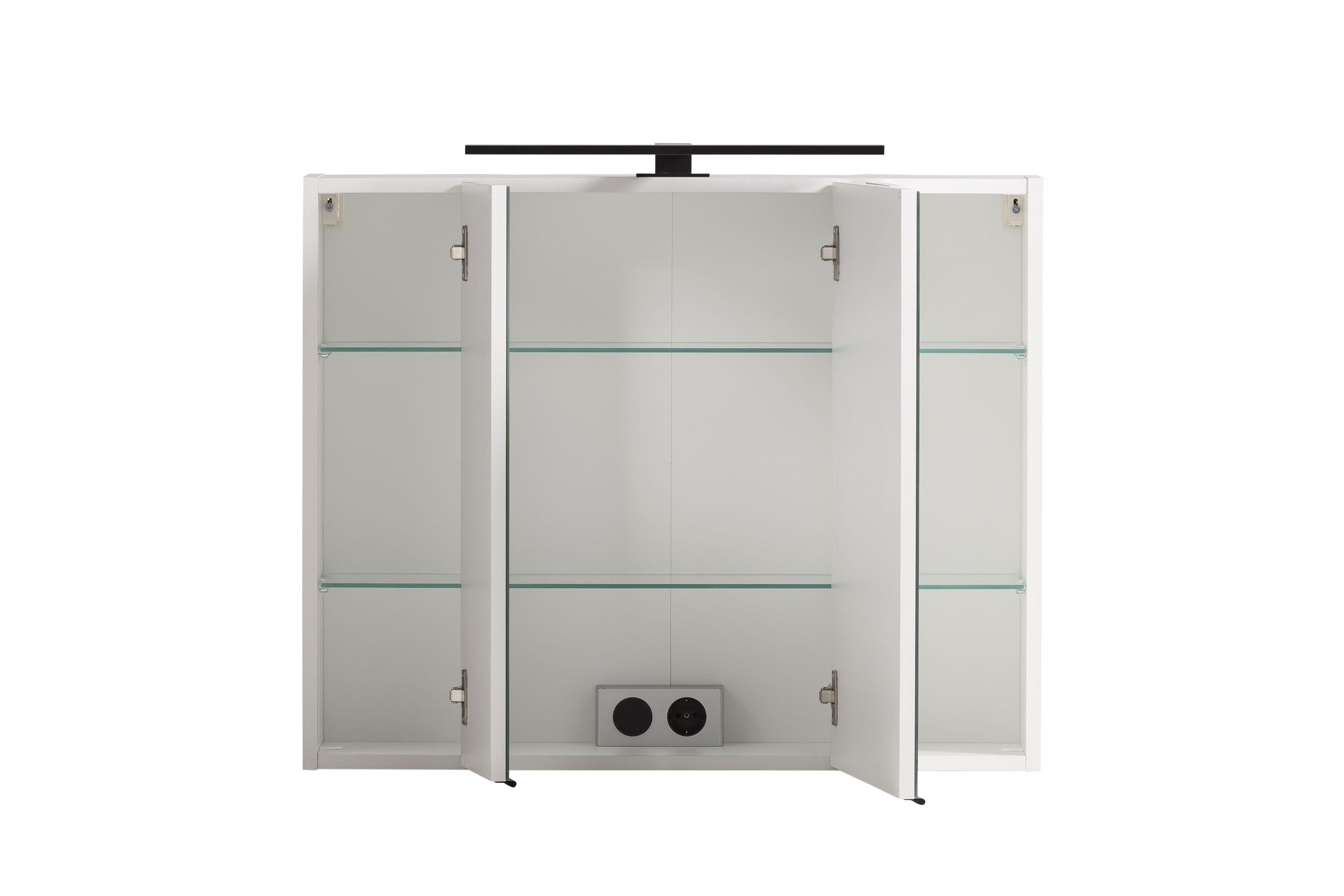 HELD MÖBEL Spiegelschrank in weiß - 80x64x20cm (BxHxT)