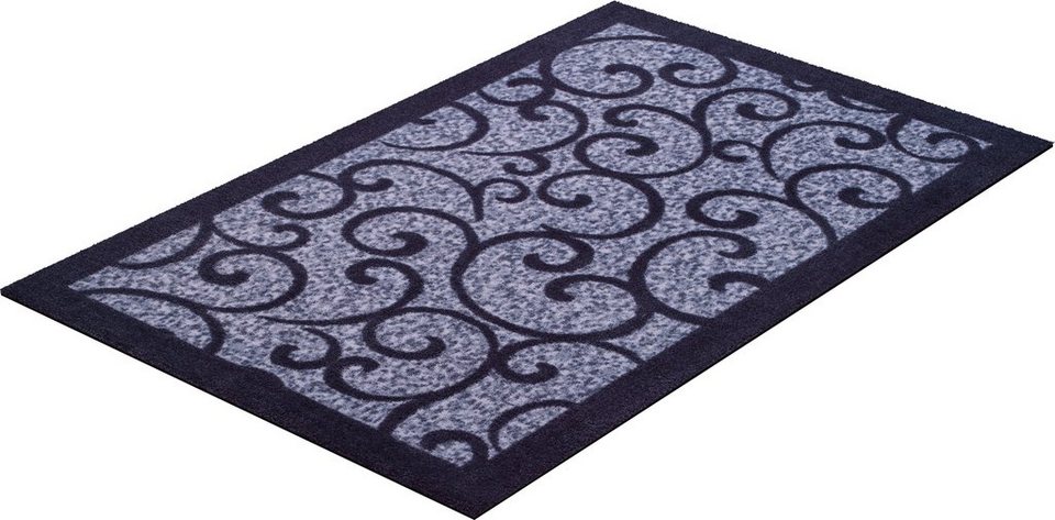 Teppich Grillo, Grund, rechteckig, Höhe: 8 mm, In- und Outdoor geeignet, verspieltes  Design, Teppich mit Bordüre