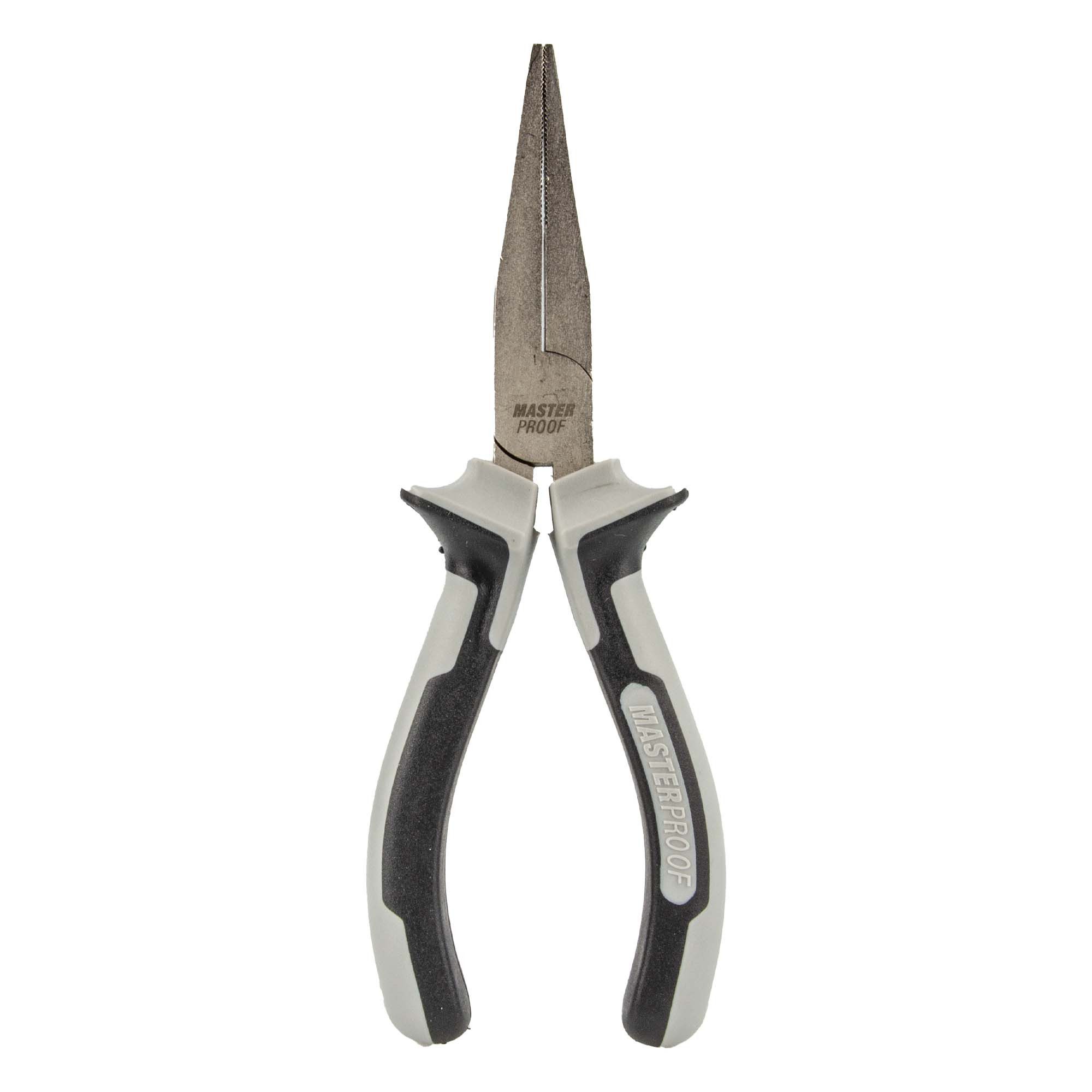MASTERPROOF PROFESIONAL Flachzange Flachzange 160 mm, 2-K Griff ür optimalen Halt