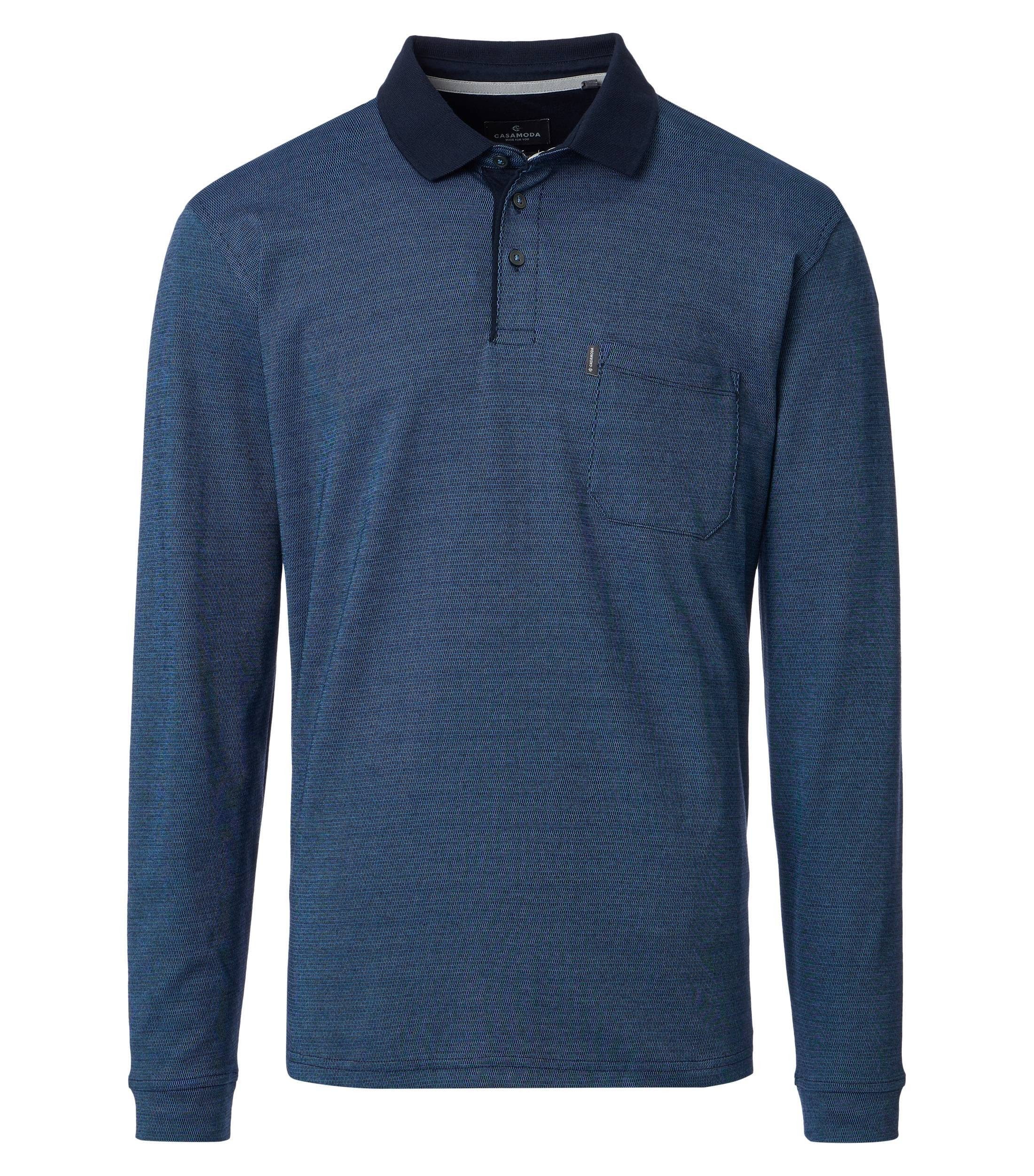 CASAMODA Langarm-Poloshirt CASAMODA Polo-Shirt Langarm gestreift