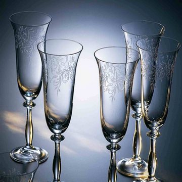 BOHEMIA SELECTION Sektglas Romance Sektgläser 190 ml 6er Set, Glas