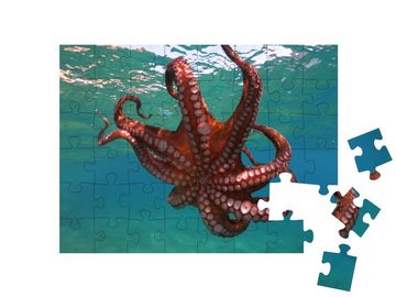 puzzleYOU Puzzle Oktopusse schwimmen in tropischer Bucht, 48 Puzzleteile, puzzleYOU-Kollektionen Tintenfische