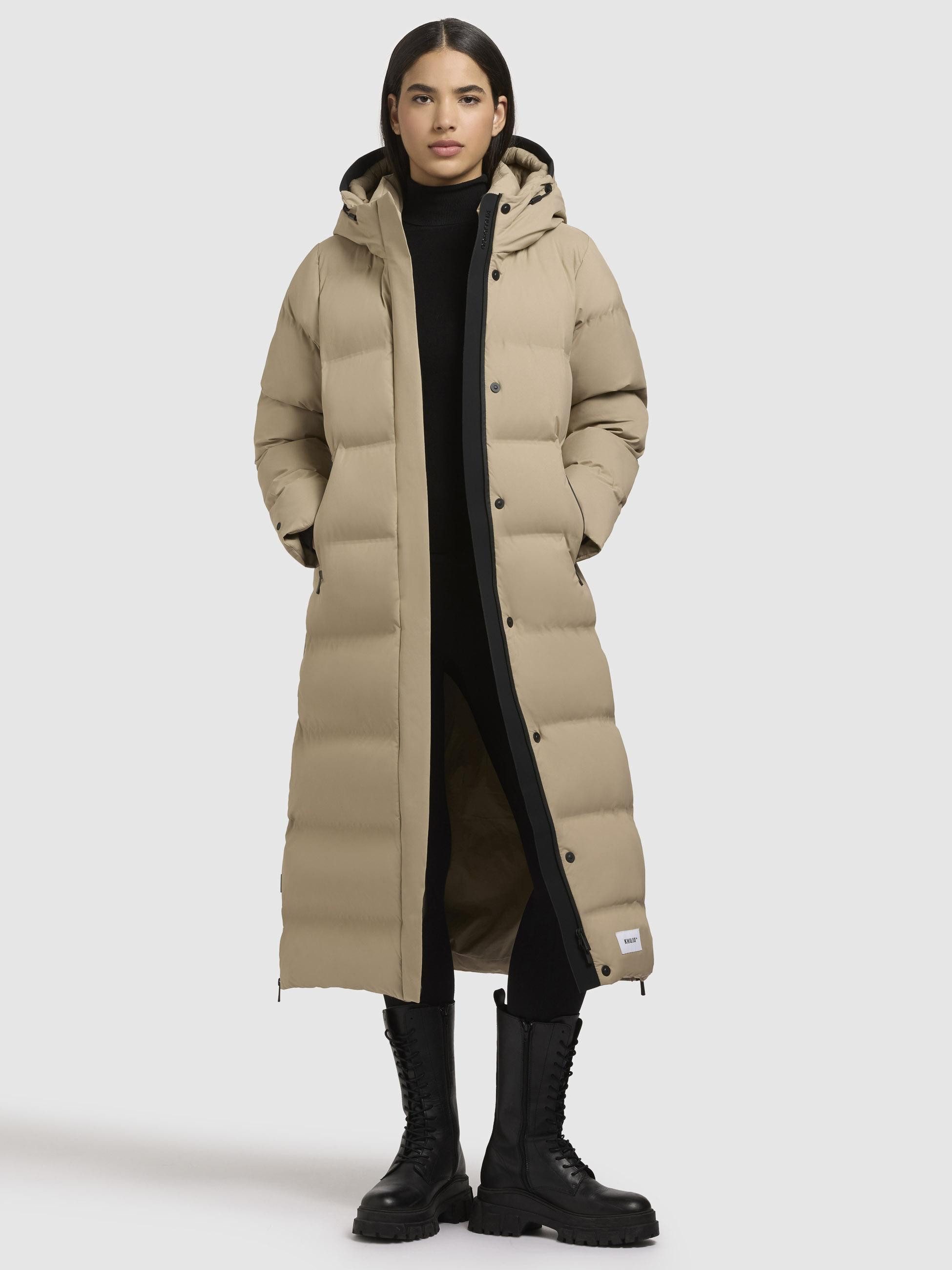 khujo Steppmantel Mayla2-YM Warmer Damen Wintermantel mit großer Kapuze