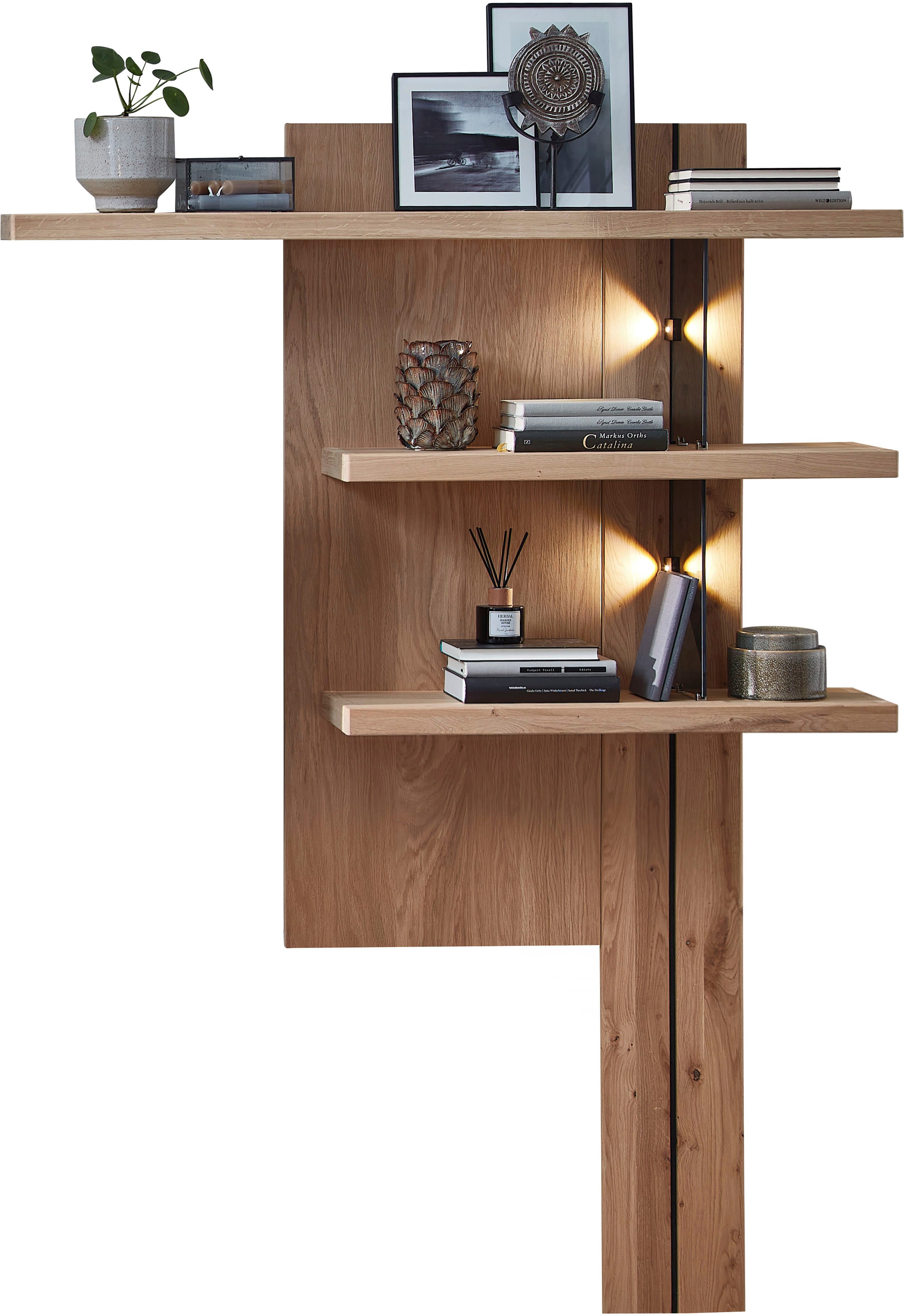 Innostyle Wandboard Donna Wandpaneel, 122x174x24 (BxHxT), 1-tlg., Beleuchtung optional bestellbar, 3 Böden, Massivholzblende