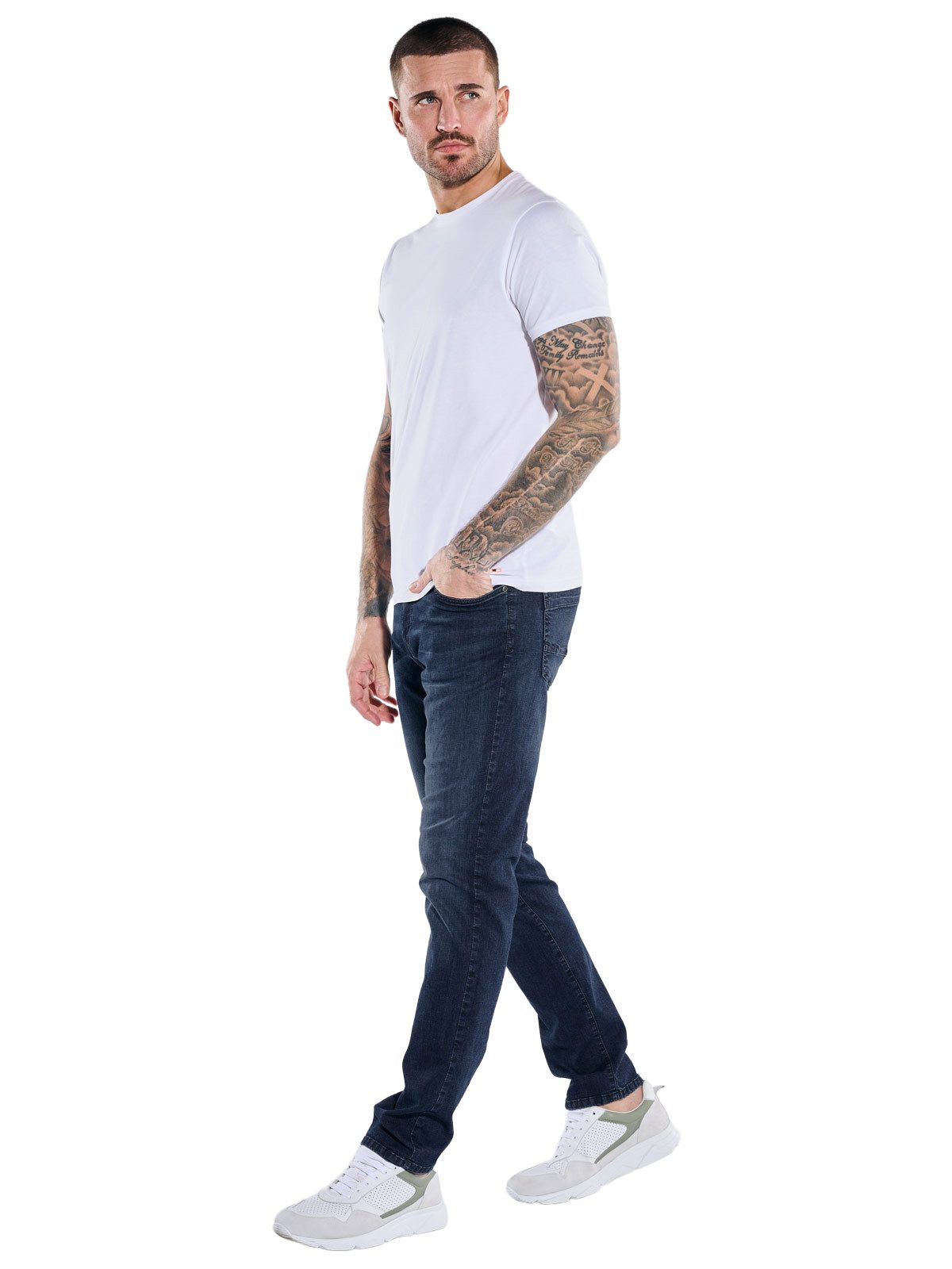 emilio adani Stretch-Jeans Herren Jeans, Indigoblau