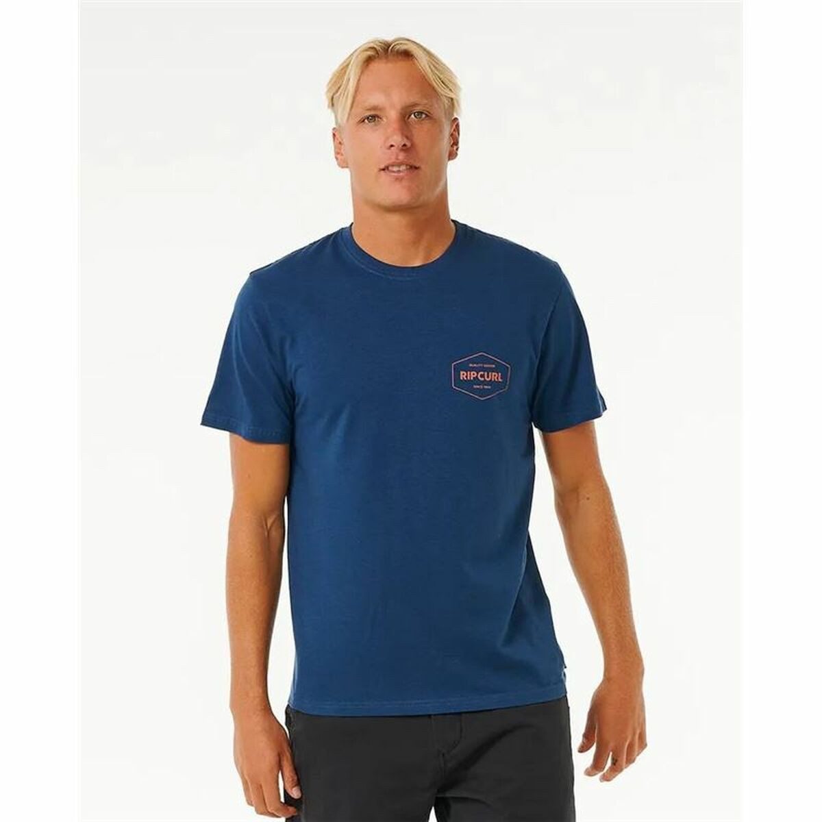 Rip Curl T-Shirt Herren Kurzarm-T-Shirt Rip Curl Stapler Blau