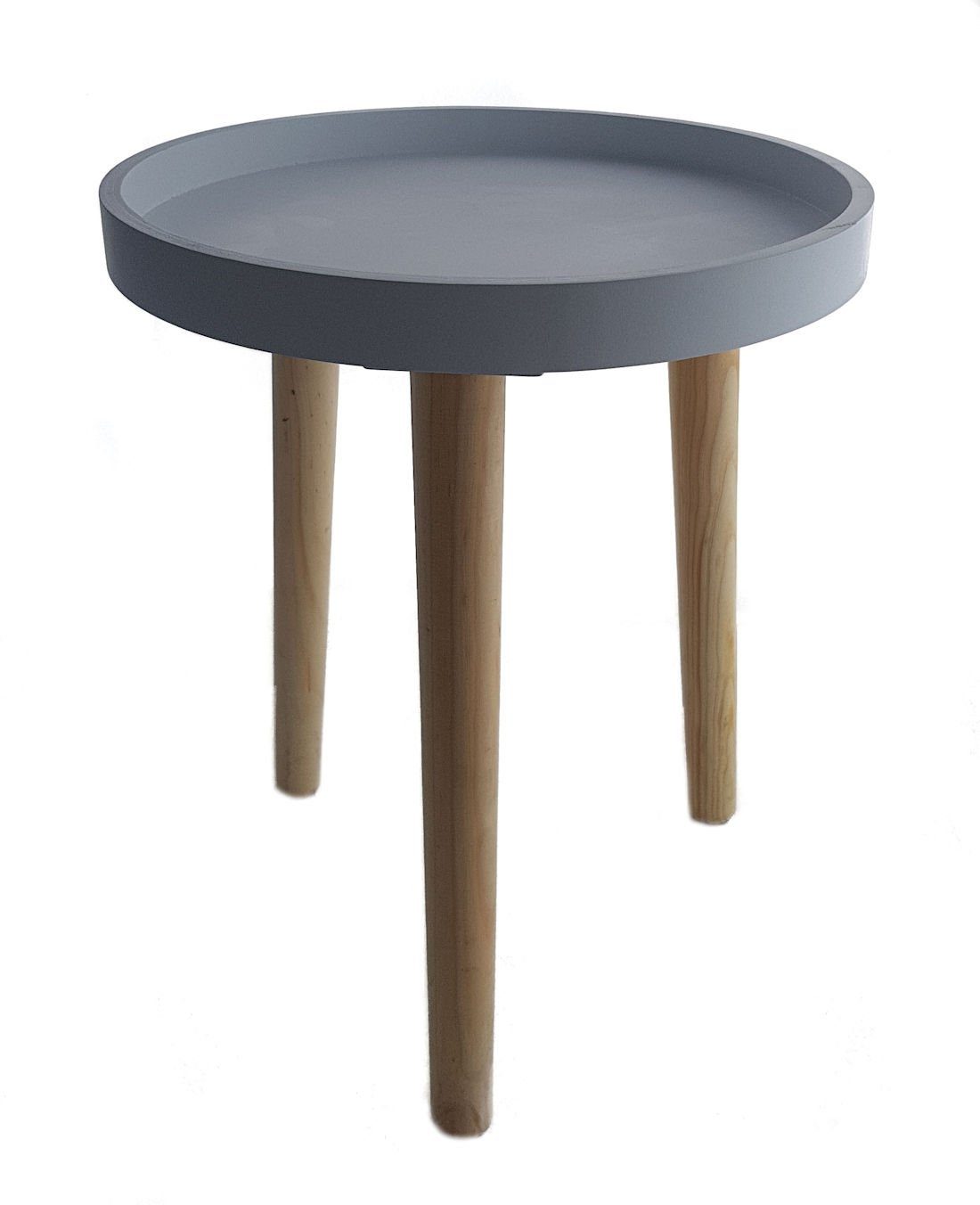 Spetebo Beistelltisch Beistelltisch 30 x 36 cm - grau, kleiner Tisch zum Zustellen oder Dekorieren