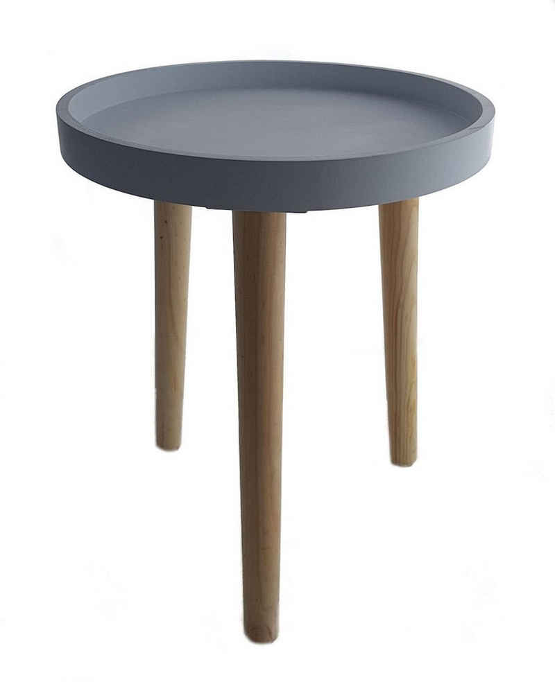 Spetebo Beistelltisch Beistelltisch 30 x 36 cm - grau (Stück, 1-St., Beistelltisch), kleiner Tisch zum Zustellen oder Dekorieren