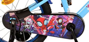 Volare Kinderfahrrad 16 Zoll Kinder Fahrrad Rad Marvel Spidey Amazing Friends 21786-SACB, 1 Gang, Rücktritt, Stützräder, Schutzbleche, Kettenschutz