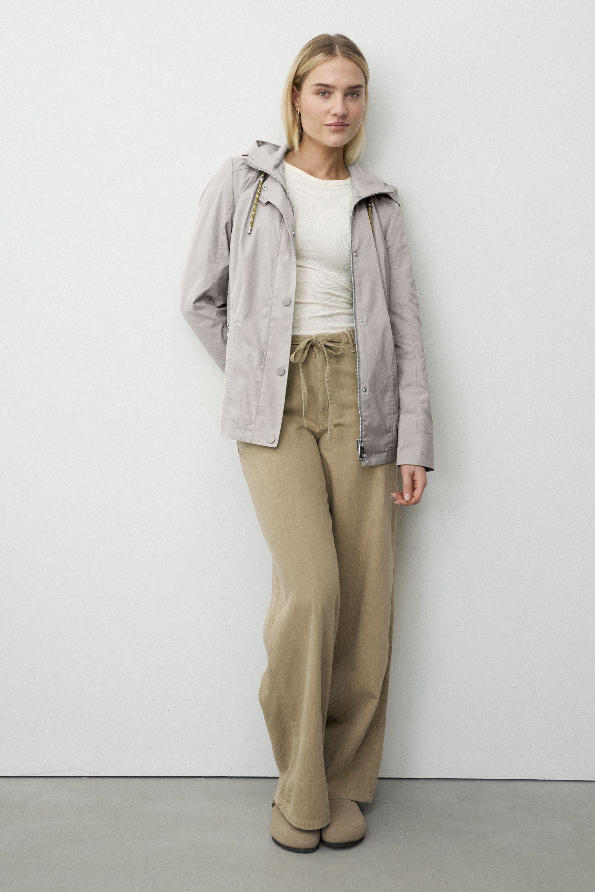 Barbara Lebek Outdoorjacke Übergangsjacke, Frühlingsjacke oder Damenjacke mit abnehmbarer Kapuze