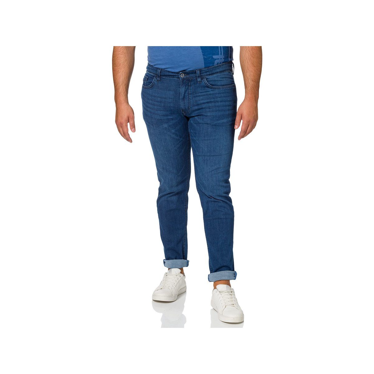 blau 5-Pocket-Jeans (1-tlg) Hattric