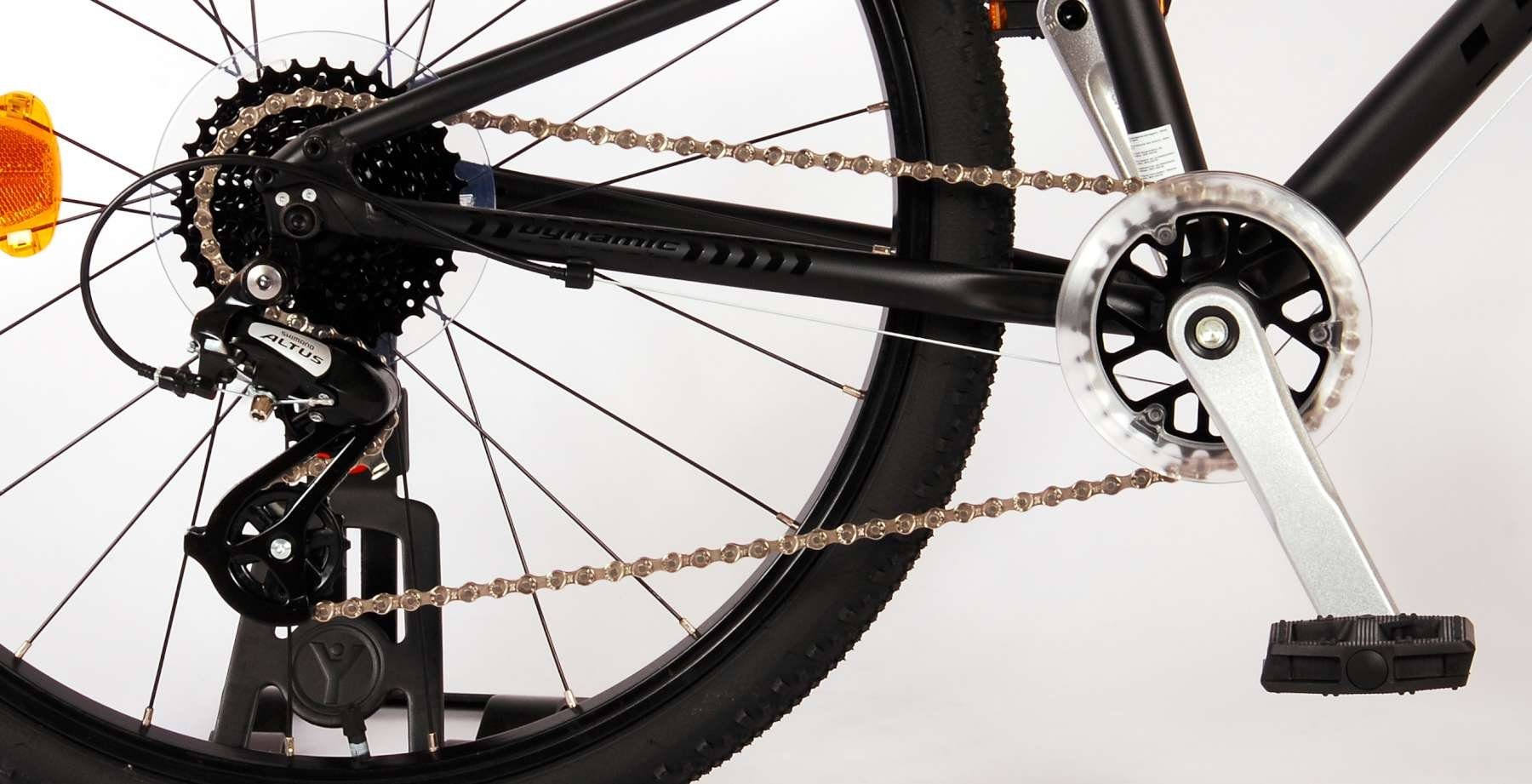 Volare Kinderfahrrad - Dynamic - Jungen - 24 Zoll - mattschwarz - 8-Gang - 8 - 10 Jahre, 8 Gang, bis 115 kg, Fat Tires, Aluminiumelgen