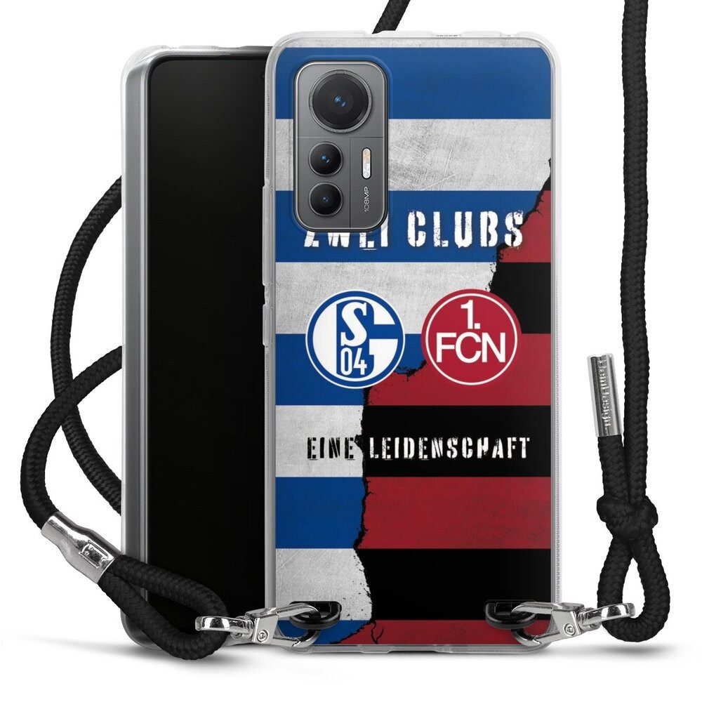 DeinDesign Handyhülle FC Schalke 04 1. FC Nürnberg Freundschaft, Xiaomi 12 Lite 5G Handykette Hülle mit Band Case zum Umhängen