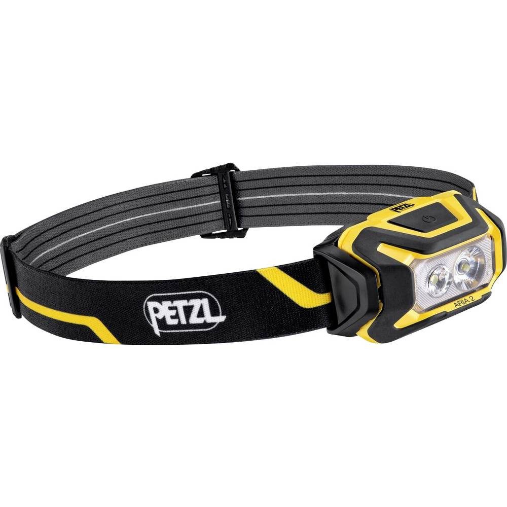 Petzl LED Stirnlampe ARIA® 2 LED Stirnlampe batteriebetrieben, Li-Ionen Akkus oder, abnehmbar, waschbar, verstellbar, mit Memory-Funktion