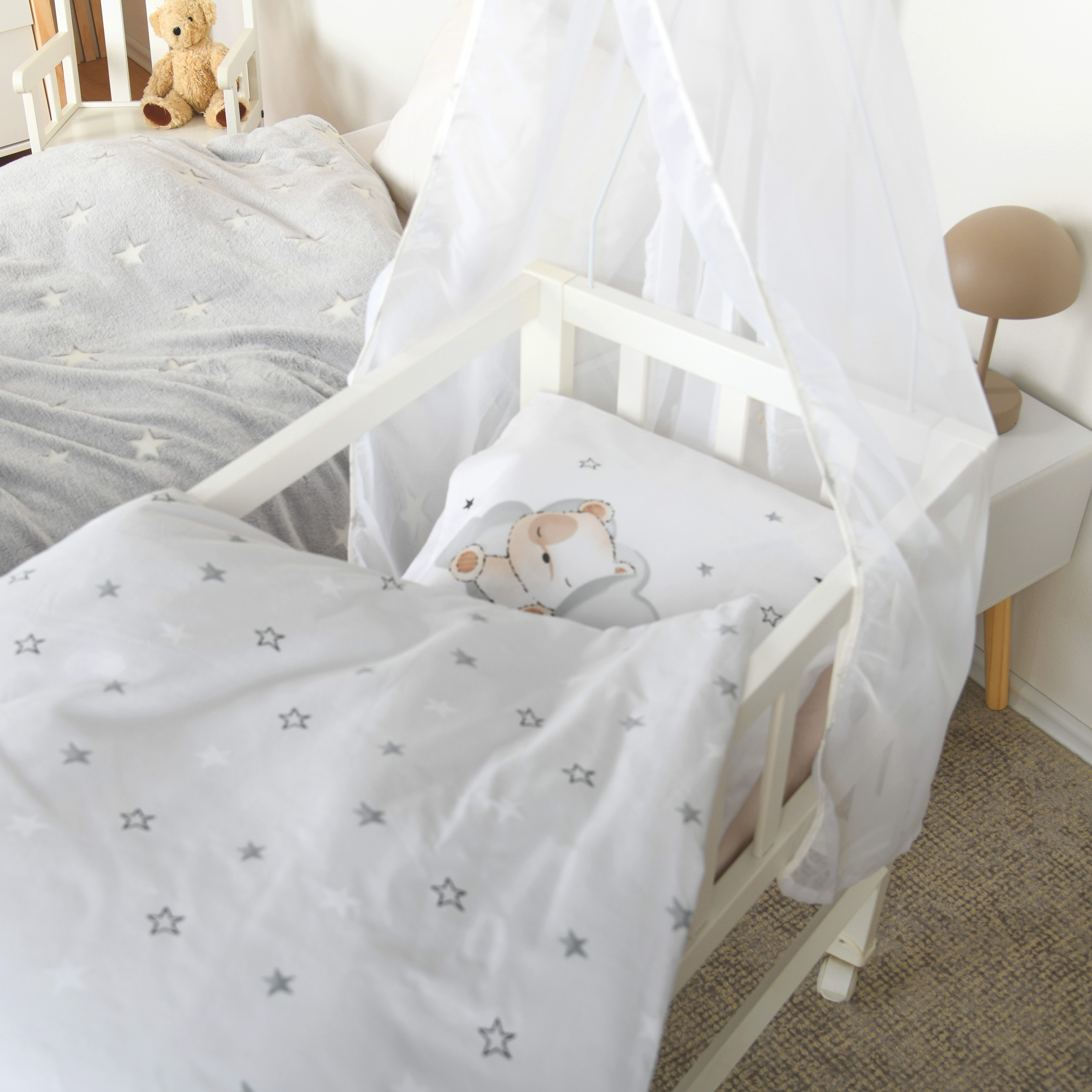 Baby Best Babybettwäsche Sleeping little bear, Renforcé, 2 teilig, Wendebettwäsche – Bild 2 von 5