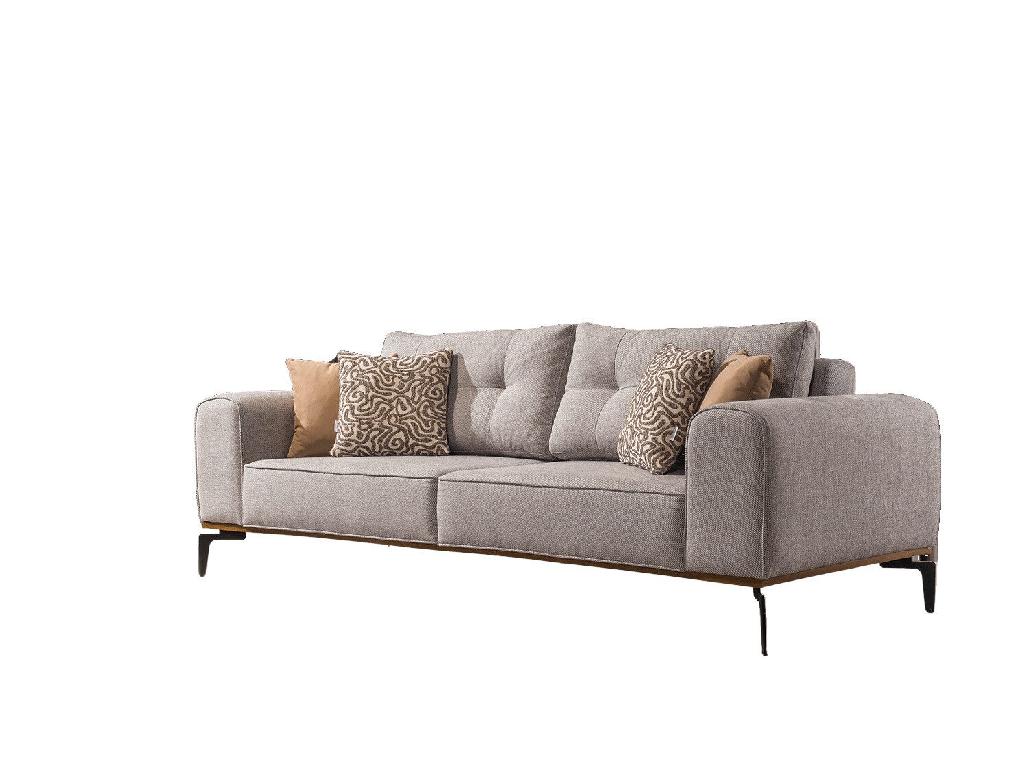 Villa Möbel Sofa Tubby Cotton, 3-Sitzer 1 Teile, mit Relax-/Bettfunktion durch umklappbare Rückenlehne