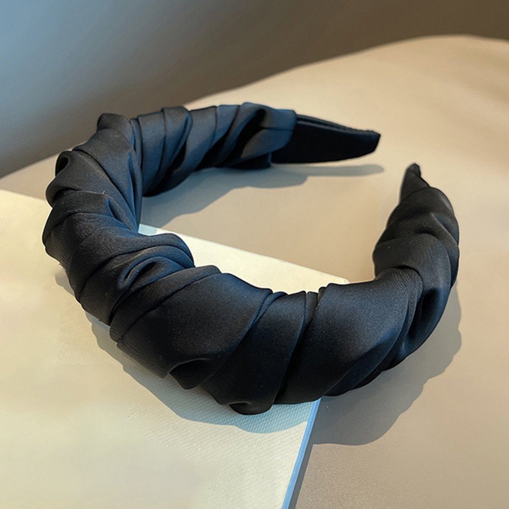 ZanMax Haarband Damen-Stirnband mit Retro-Textur, 1-tlg. Schwarz