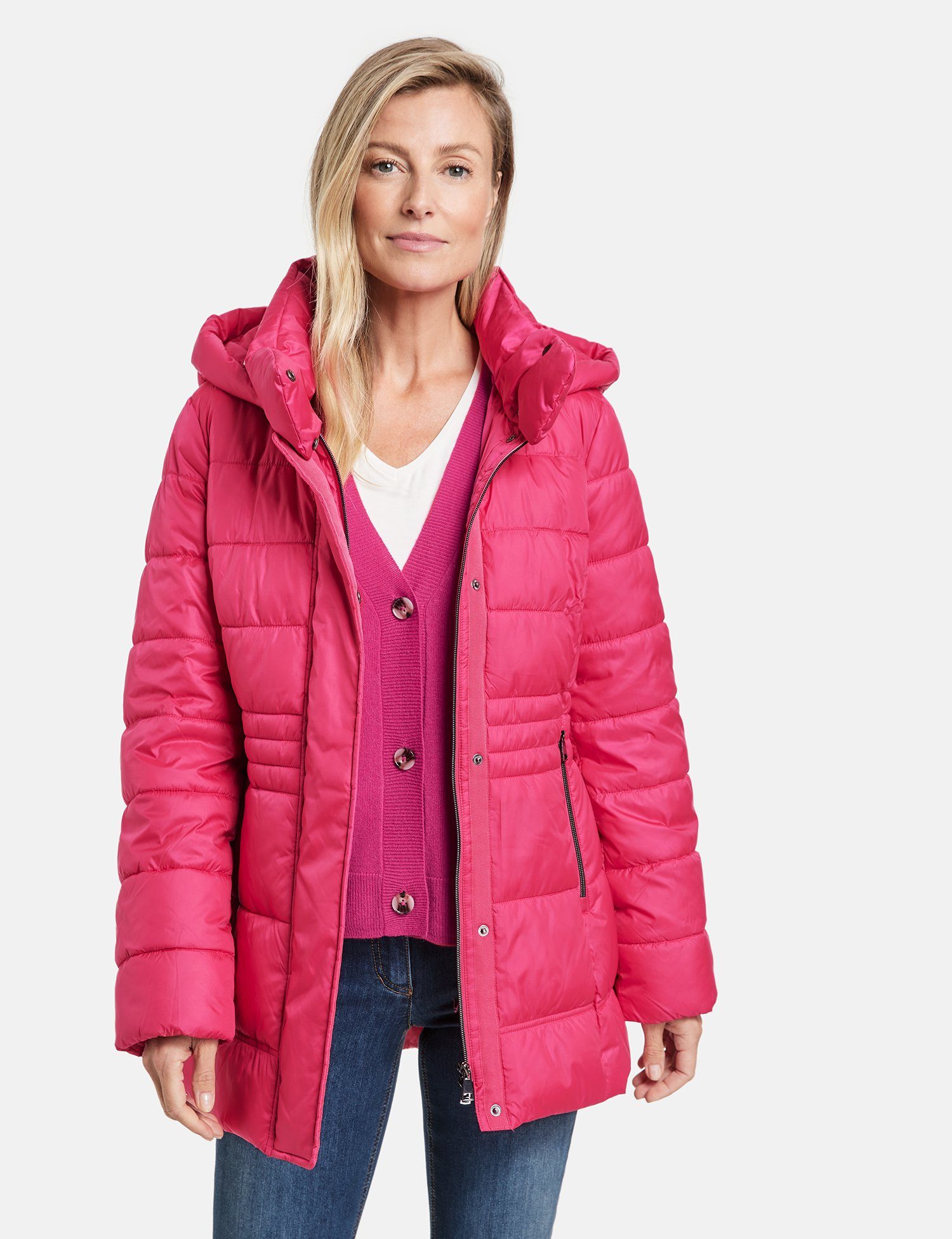 GERRY WEBER abnehmbarer Kapuze Wattierte Outdoorjacke mit Fruit Winterjacke Dragon