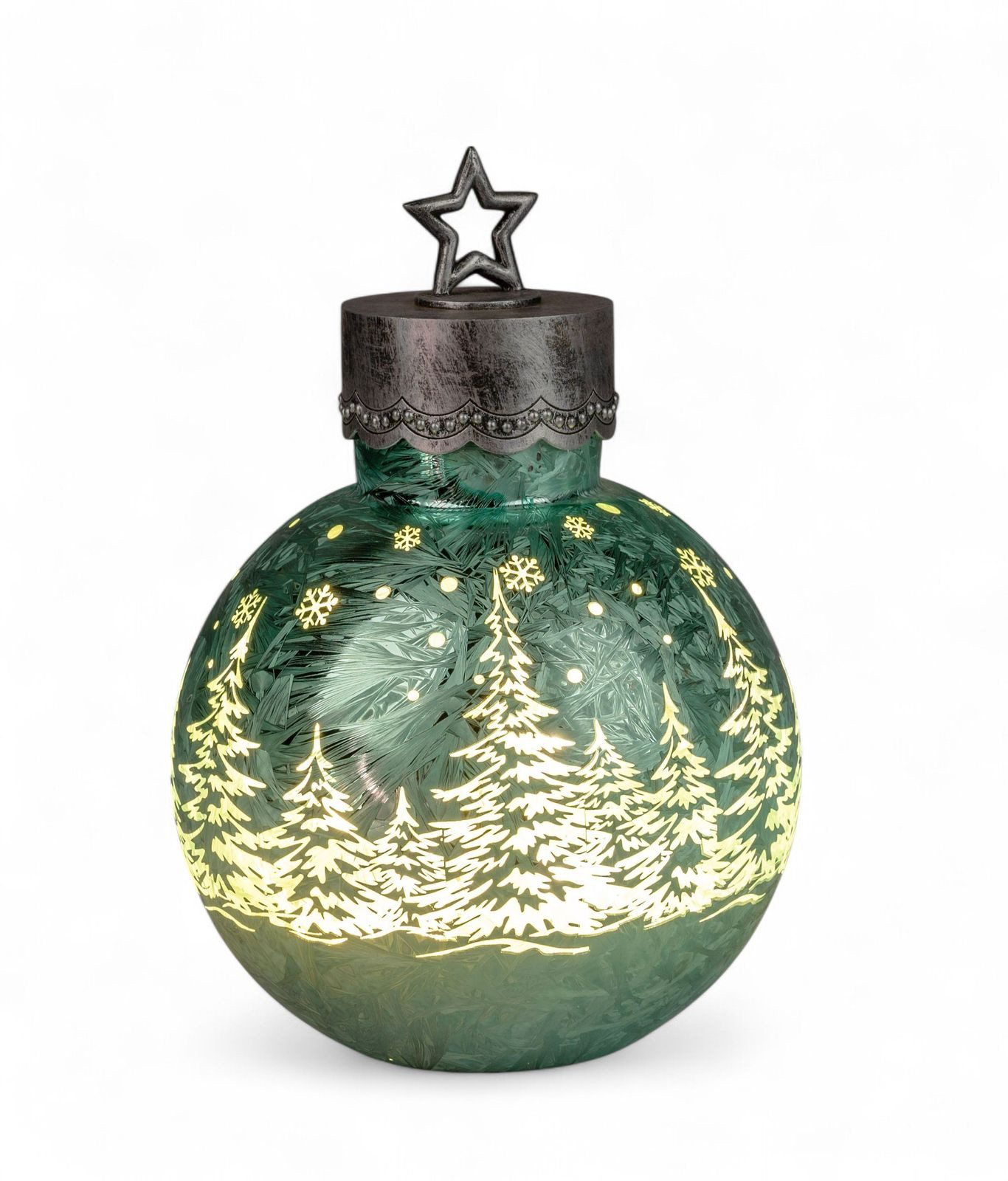 formano LED Dekolicht XXL Glas-Kugel Frosty Mint 30 cm Timer 6h/18h Weihnac günstig online kaufen