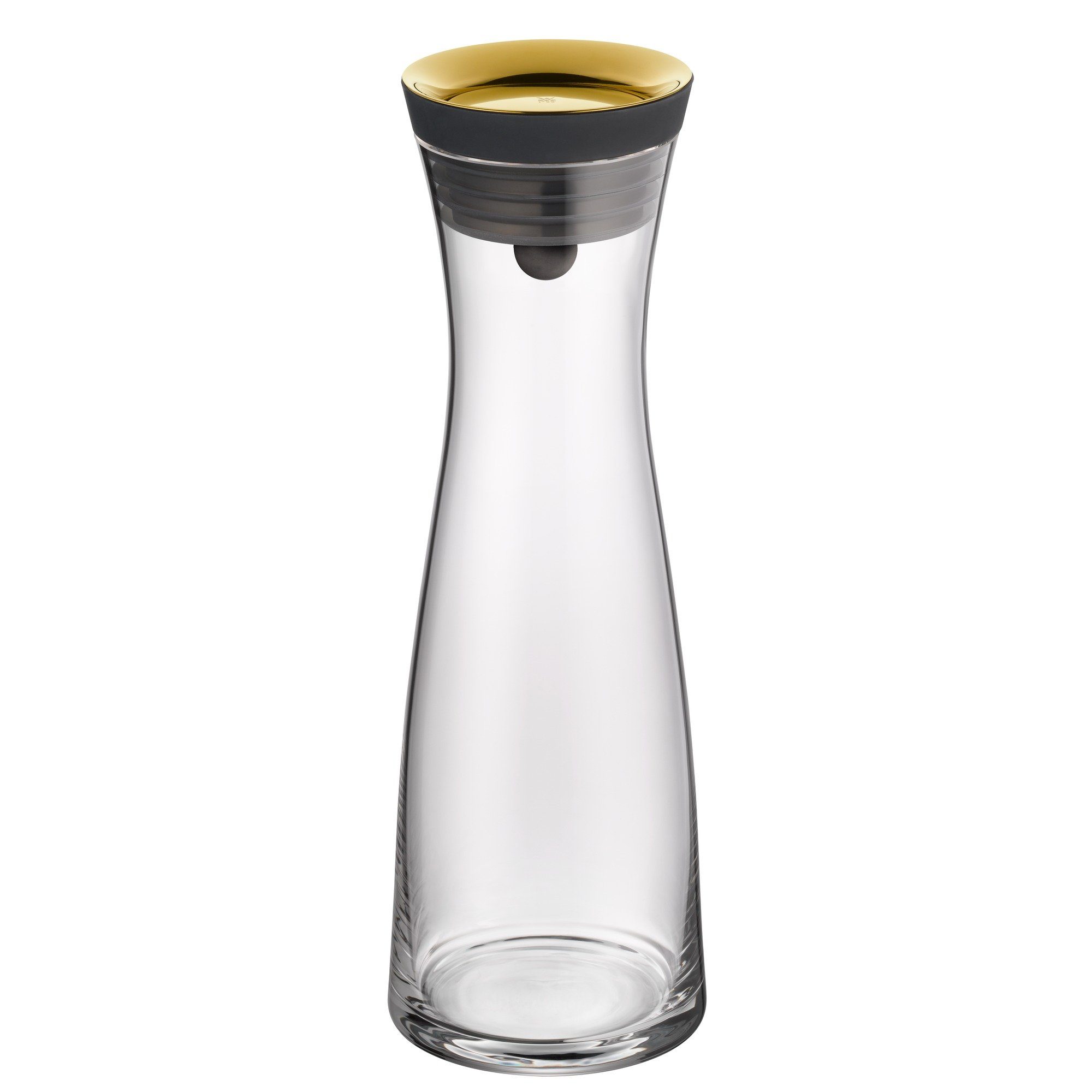 WMF Wasserkaraffe Basic, (1-tlg., 1x Karaffe Glas mit Deckel, 1x Silikondeckel mit Closeup-Verschluss), (Volumen 1,0l, Höhe 30,2 cm, Ø Deckel 8,8 6,0 Boden 9,5 cm)
