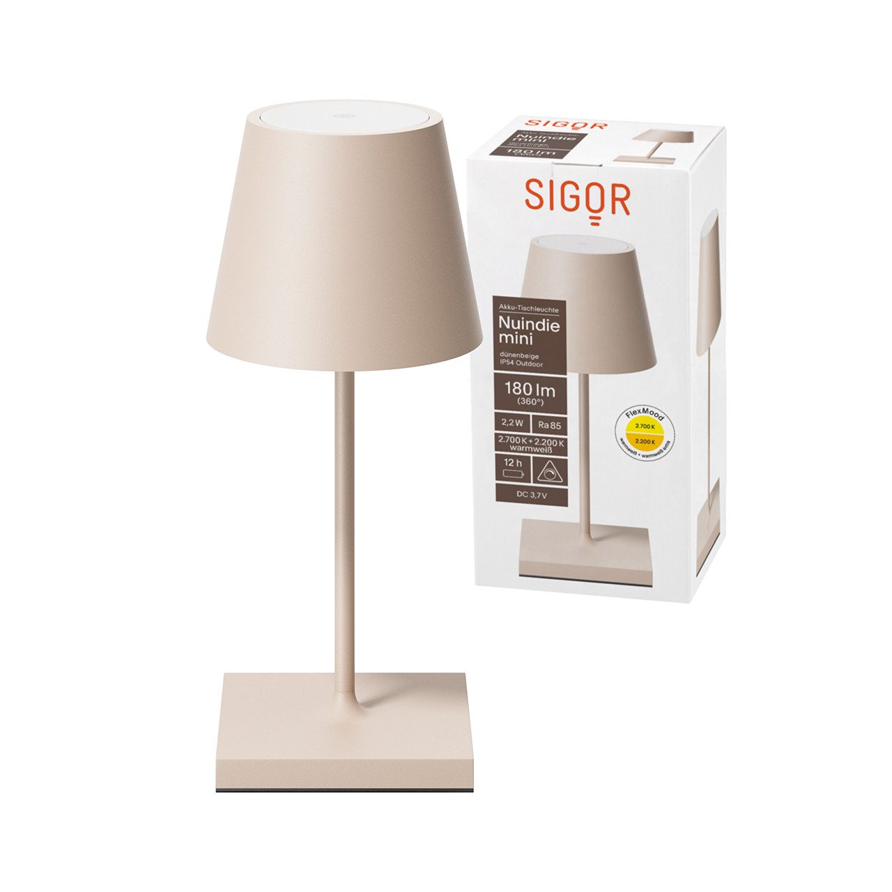 SIGOR LED Tischleuchte Sigor Akku-Tischleuchte NUINDIE günstig online kaufen