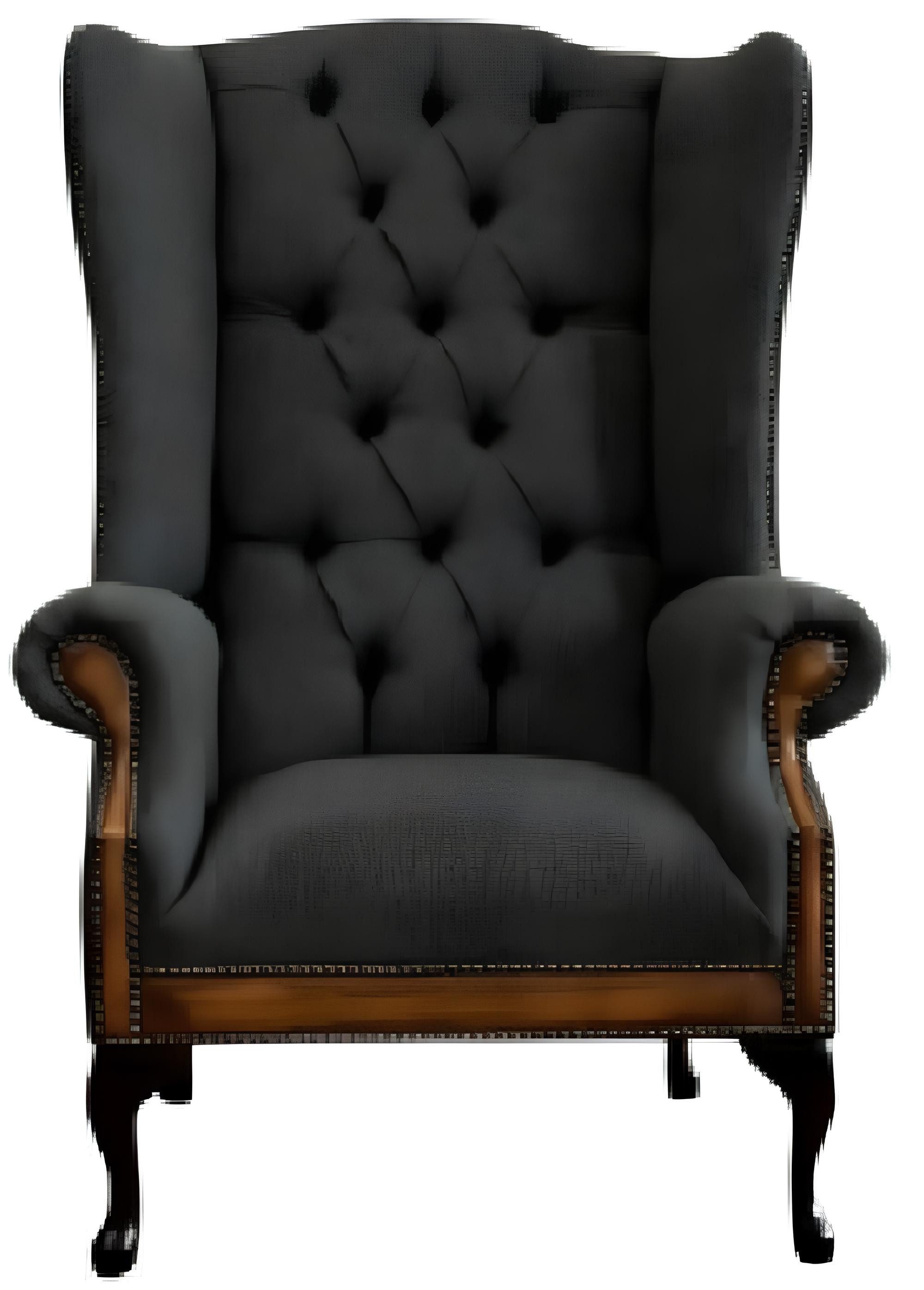 Ohrensessel Sitzmöbel 1x Wohnzimmer Polsterstuhl Fernseh Lounge Stoff Sitz Sessel