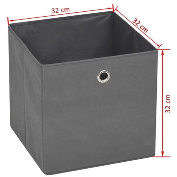 vidaXL Aufbewahrungsbox Aufbewahrungsboxen 4 Stk. Vliesstoff 32x32x32 cm Grau (4 St)