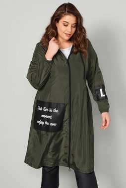 Angel of Style Parka Longjacke Kapuze große Patches elastische Taille