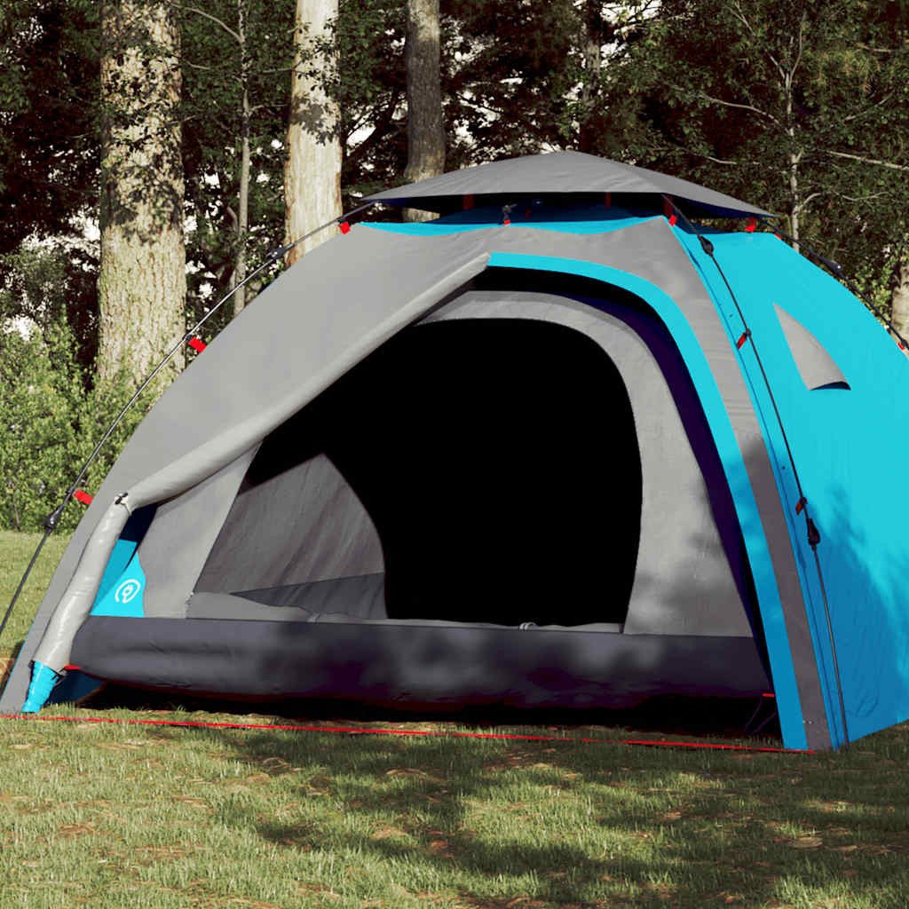 Faltzelt Campingzelt Kuppel 326x260x175 cm Blau
