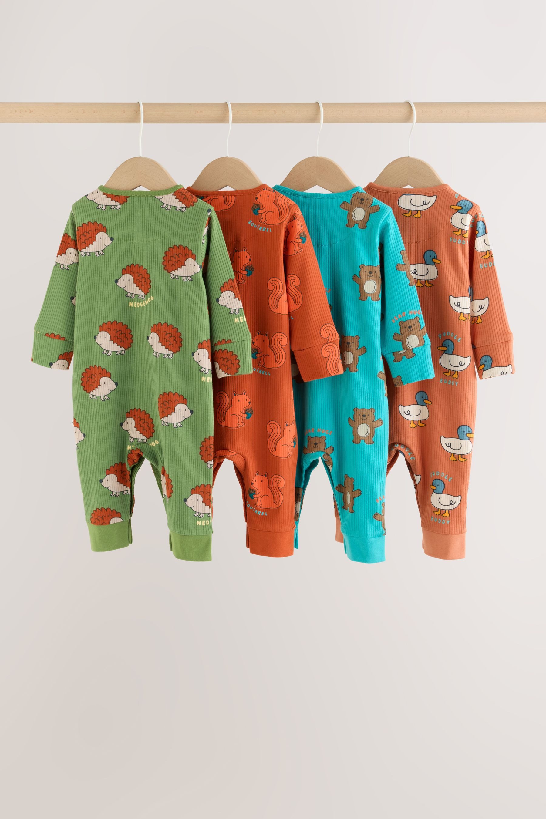 Next Schlafoverall Babyschlafanzüge mit Zweiwege-RV, 4er-Pack (4-tlg) – Bild 2 von 5