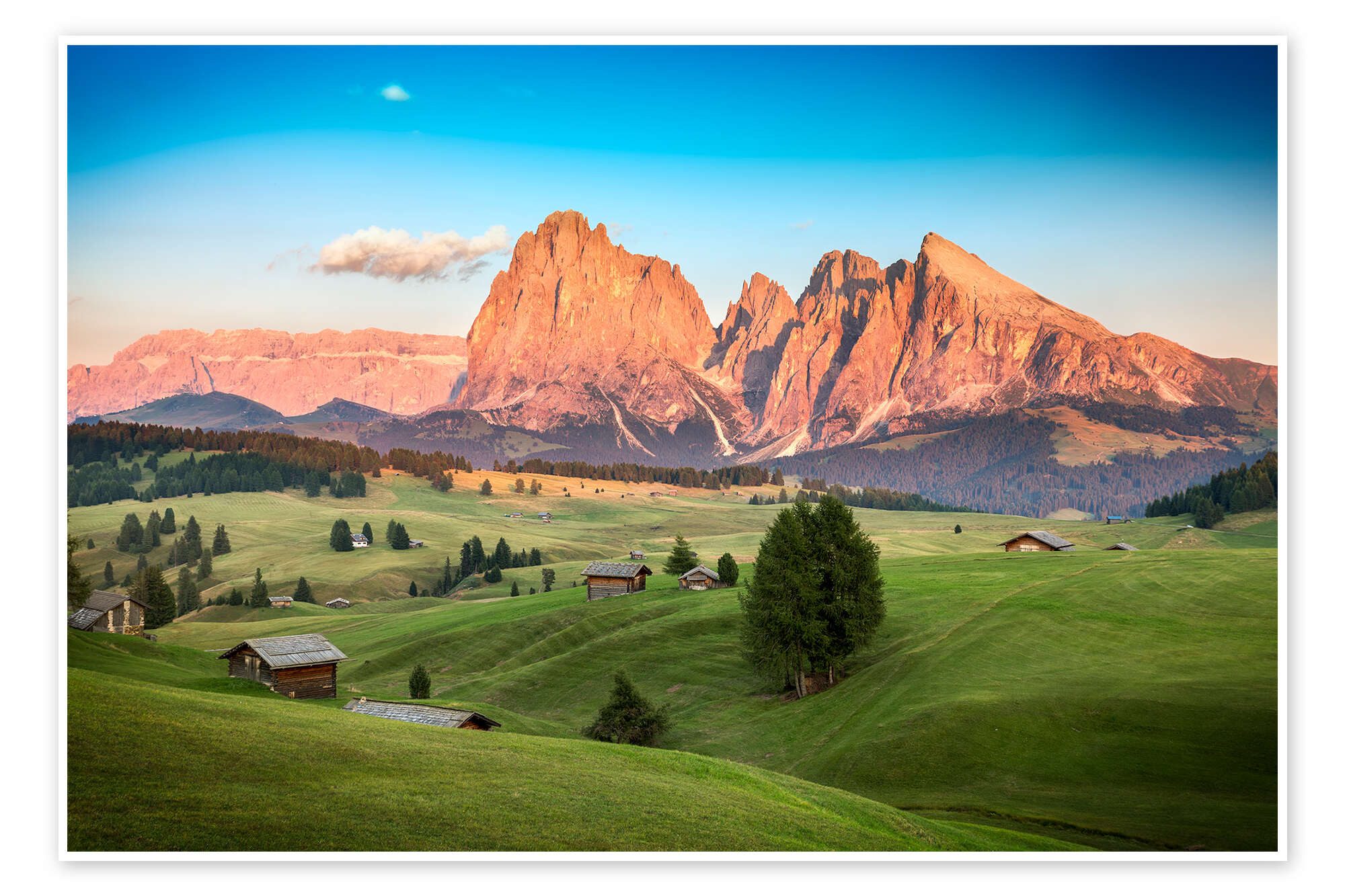 Posterlounge Wandbild Seiser Alm, Südtirol, Frank Fischbach, erhältlich als Poster, Leinwandbild, Wandsticker oder Acrylglasbild