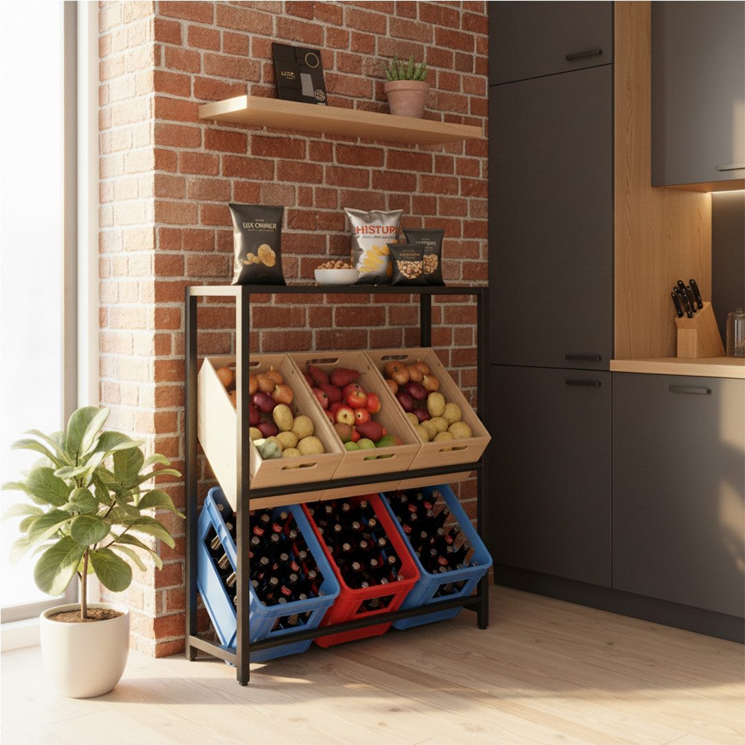 STEELSØN Flaschenregal Macondo mit Ablage, 6 günstig online kaufen