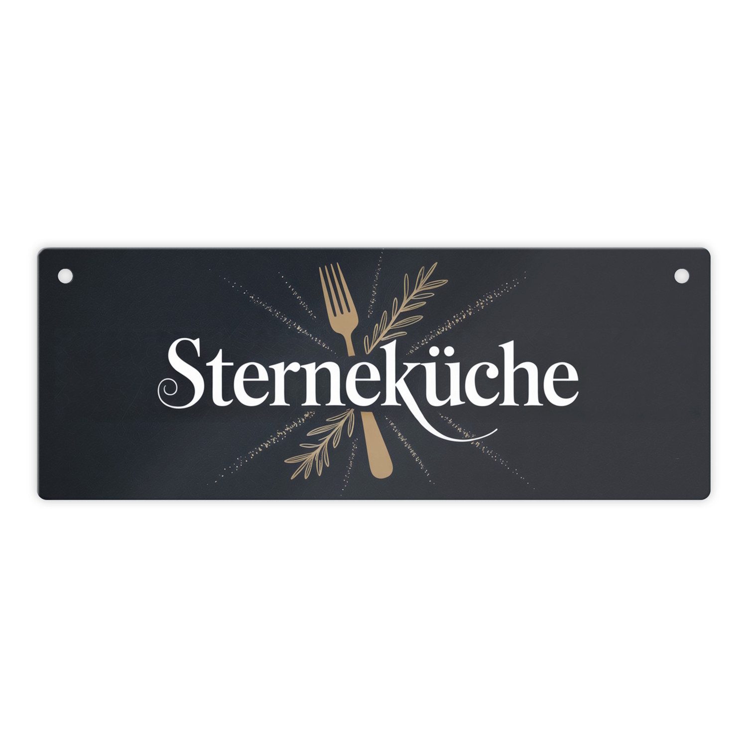 speecheese Metallschild Sterneküche Metallschild für gehobene Küchenkunst