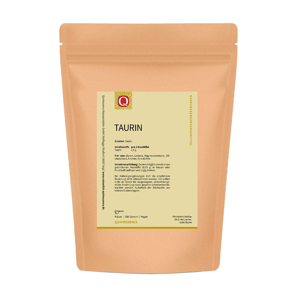 Quintessence Taurin - 100 % Taurin, eine körpereigene Aminosulfonsäure Pulver, 500 g