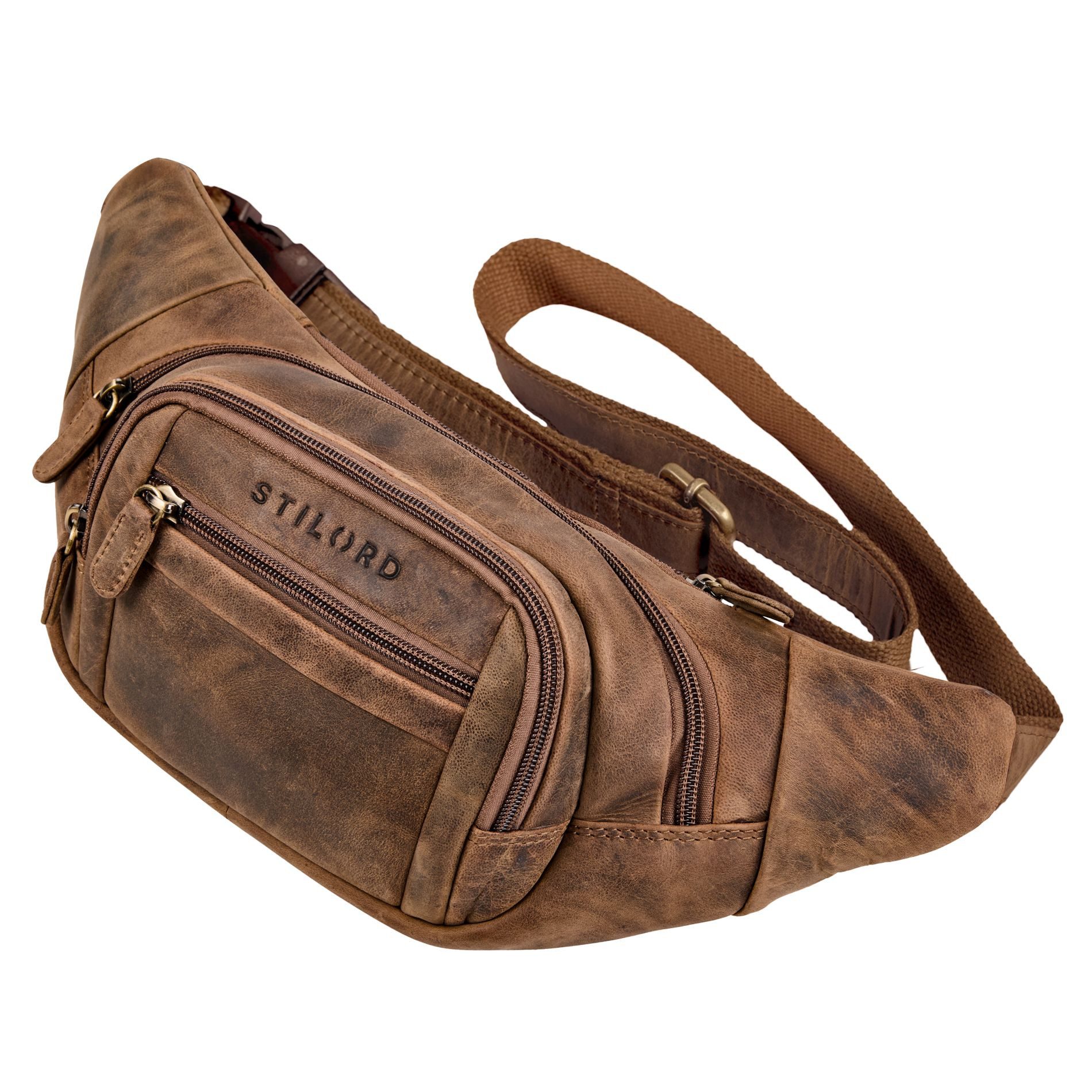 STILORD Bauchtasche "Dublin" Stilvolle Bauchtasche Herren Leder Groß mit vielen Fächern