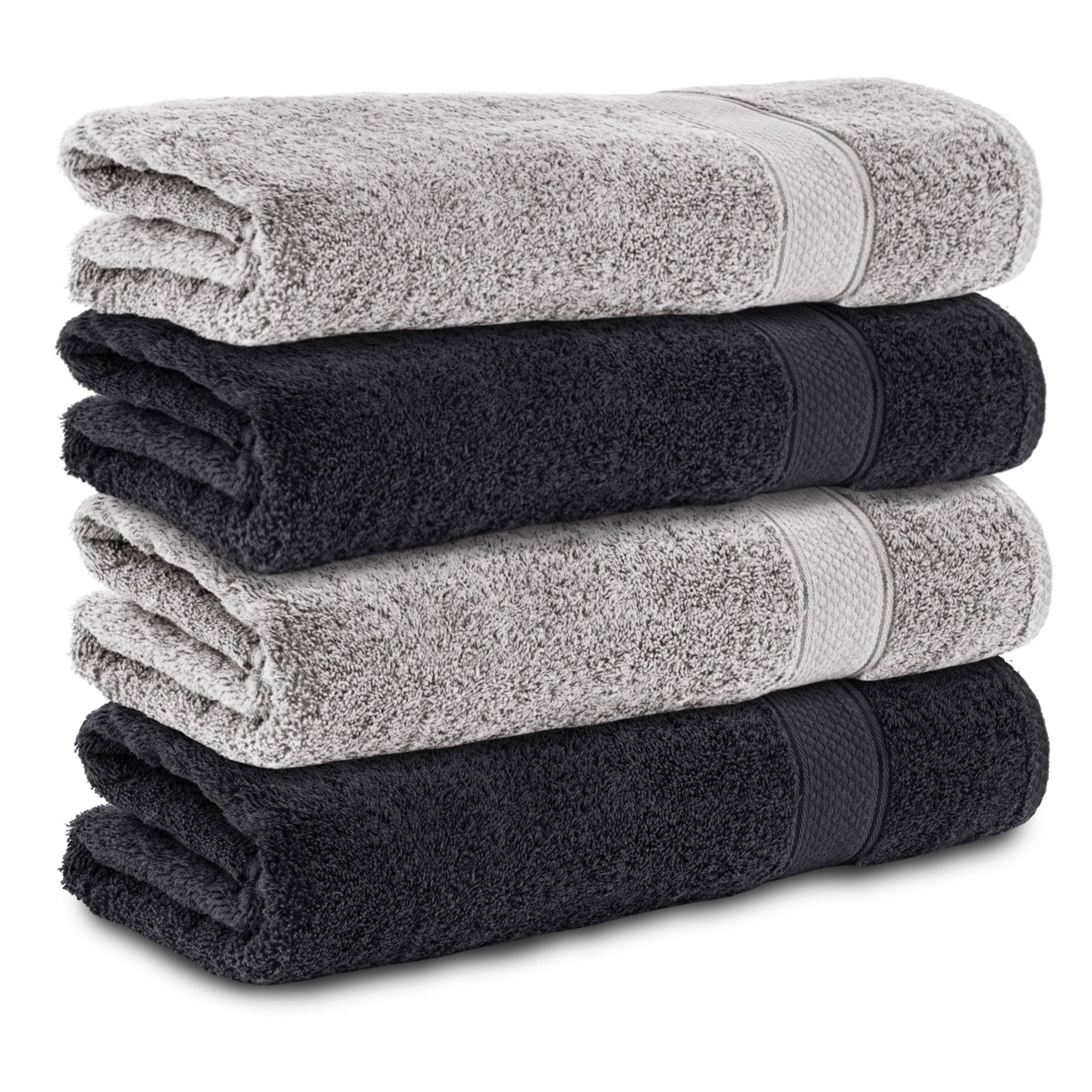 Komfortec Handtuch Set 100% Baumwolle, 470 g/m², Frottee (Set, 4-St), Handtücher 50x100 cm Set, Weich