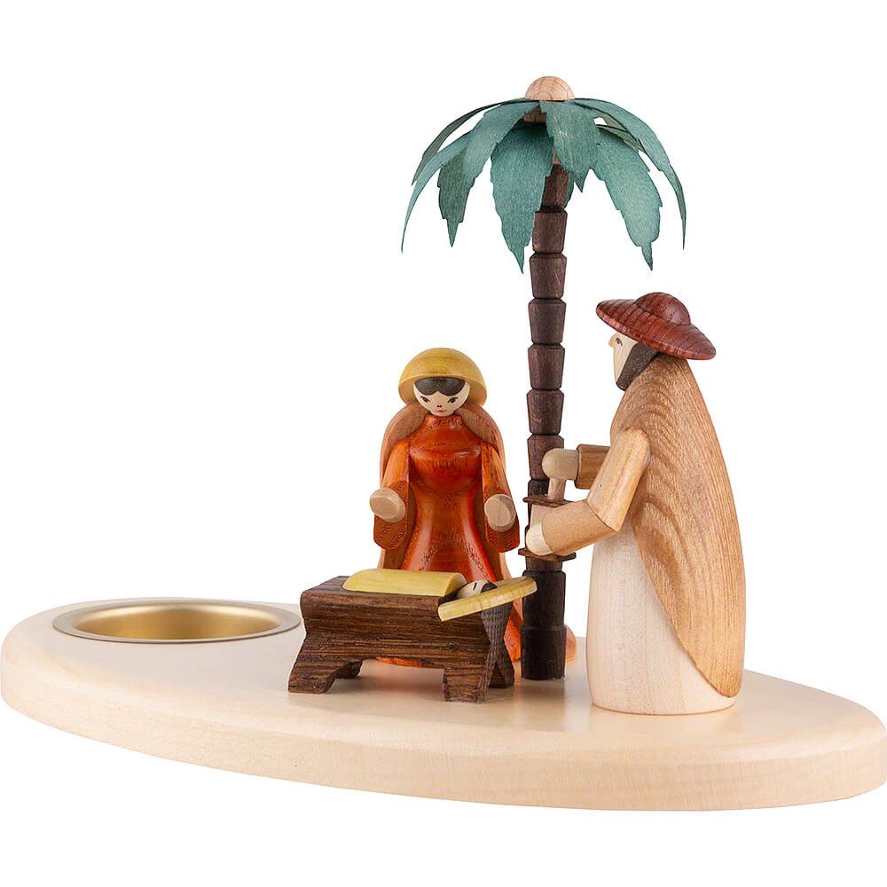 Seiffener Kunsthandwerk Theo Lorenz Schwibbogen Kerzenhalter Weihnachtskrippe (12cm) von Theo Lorenz Kunsthandwerk
