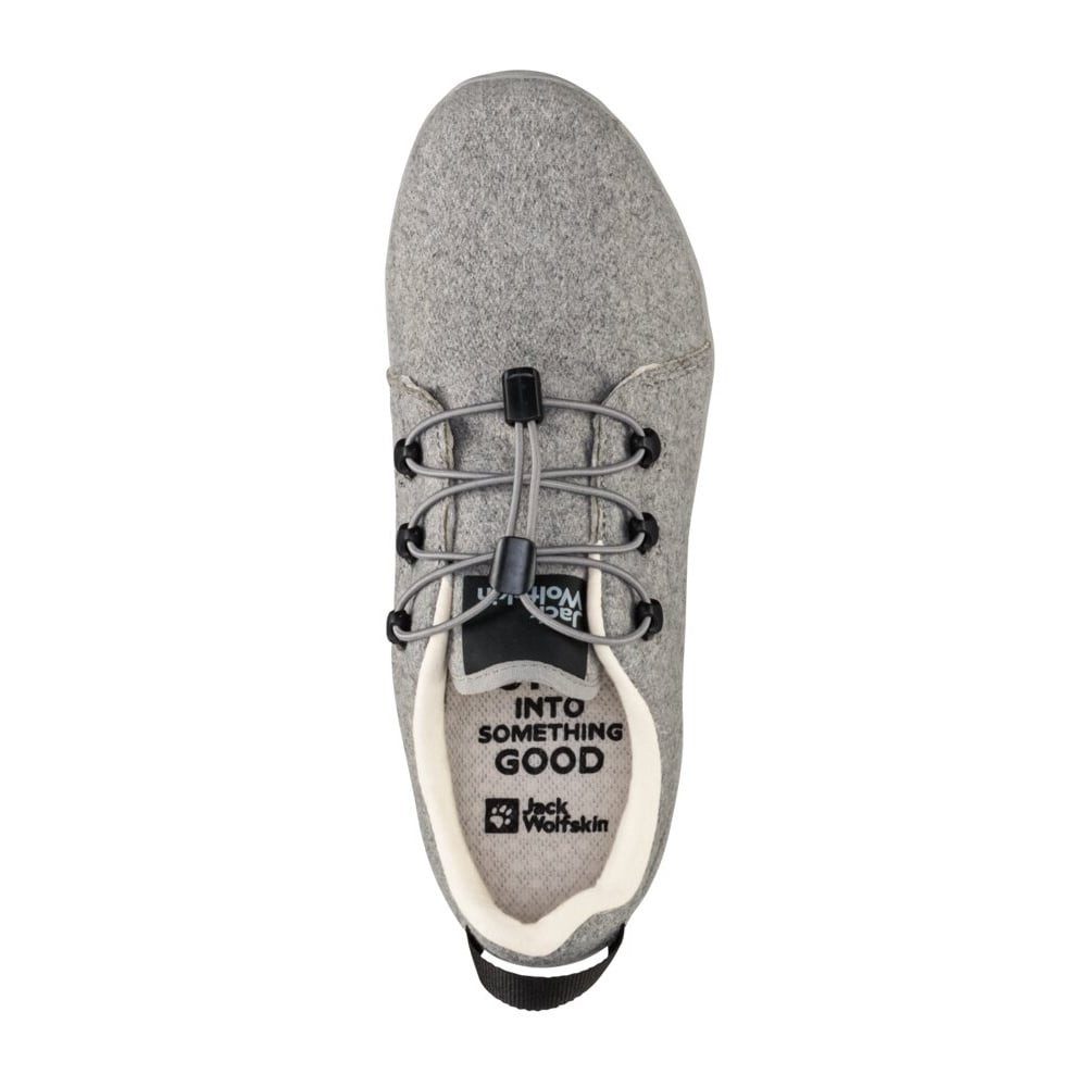Jack Wolfskin Sneaker Spirit Wool Low (leichte, flexible Sohle) grau Damen Wanderschuh
