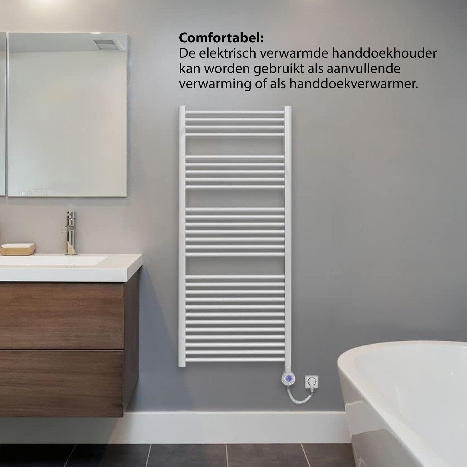 BOSCH Badheizkörper Heat Radiator 4500, mit Handtuchhalterung und integriertem Temperaturregler