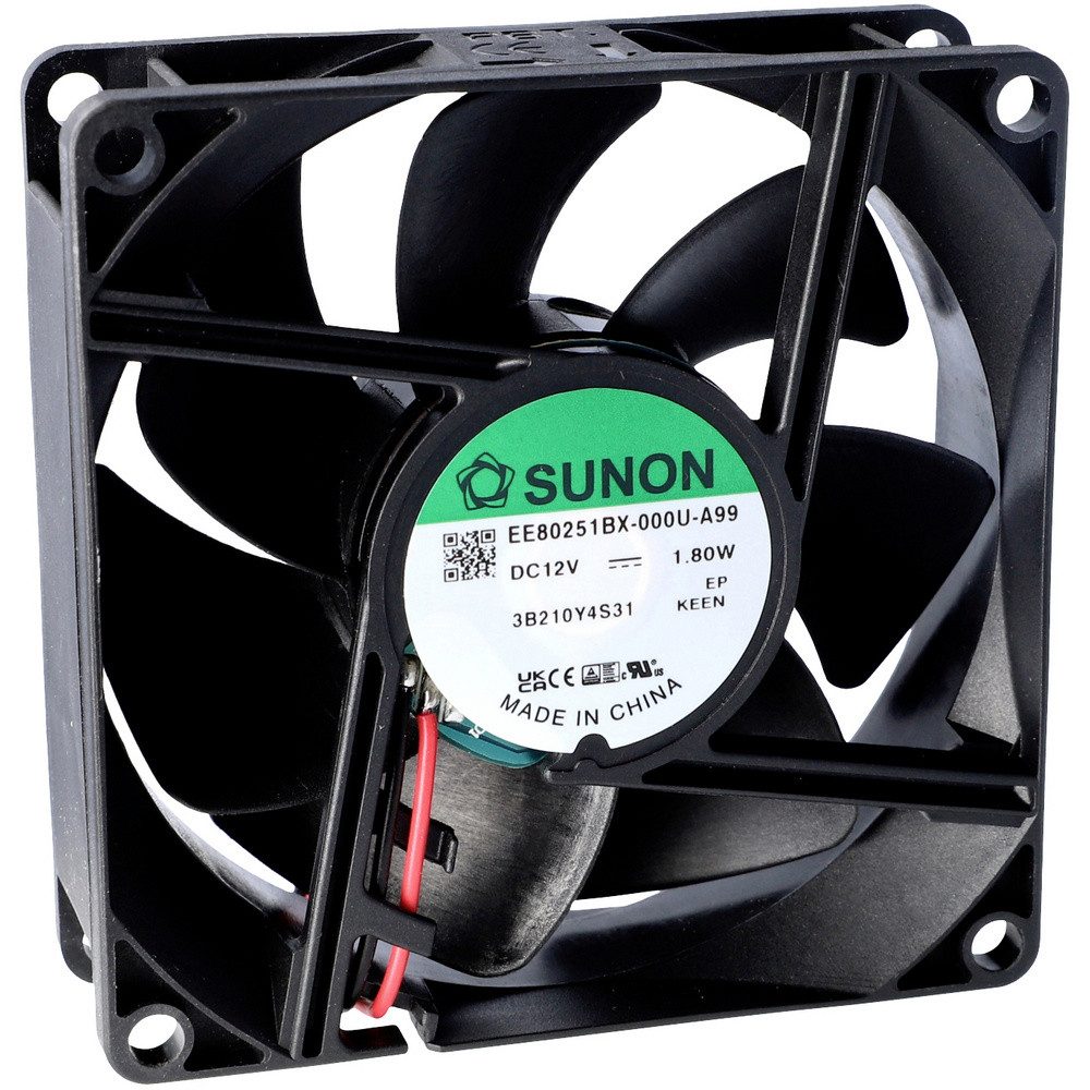 Sunon Gehäuselüfter Sunon EF80251B3-1000U-A99 Axiallüfter 12 V/DC 56.05 m³/h (L x B x H) 2